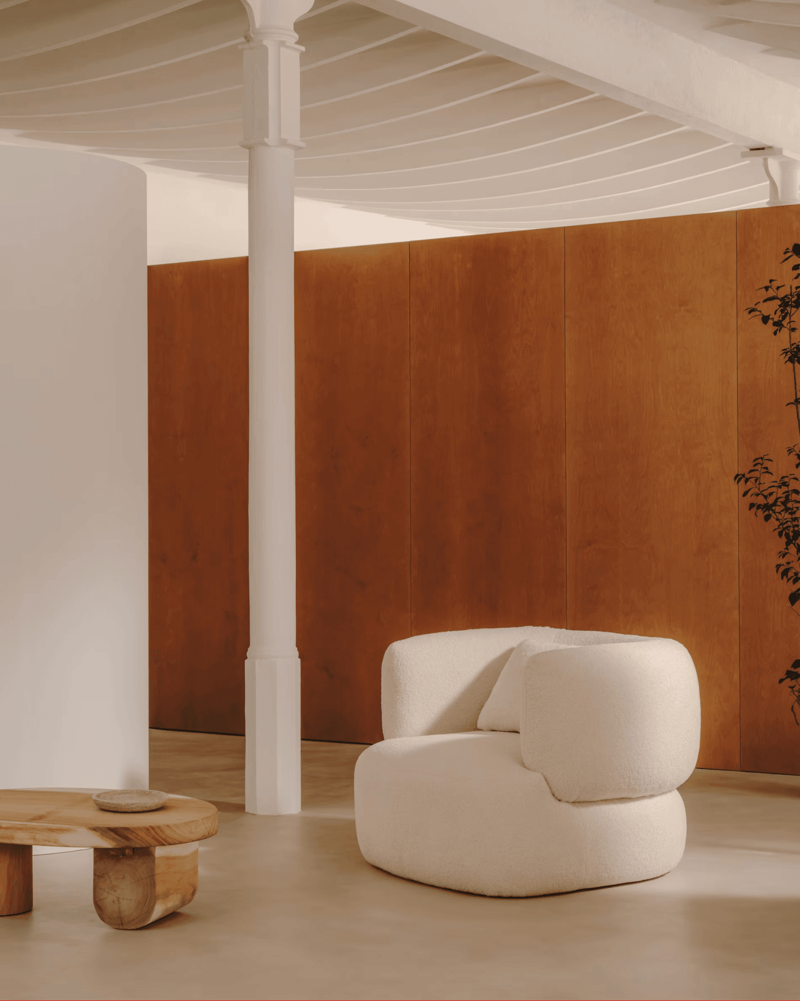 Fotel MARTINA baranek écru La Forma Eye on Design