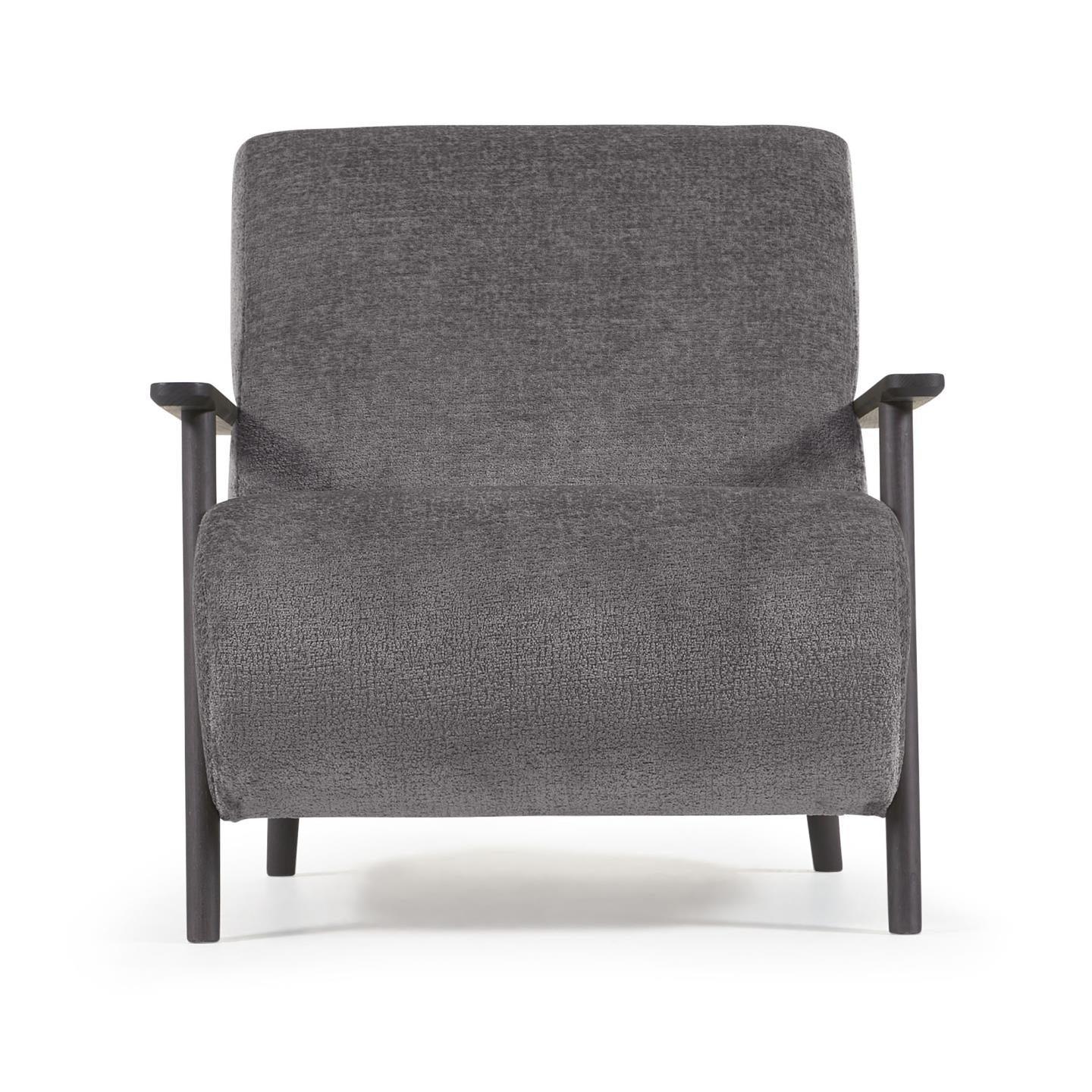 Fotel MEGHAN szary szenil z wenge podstawą La Forma Eye on Design