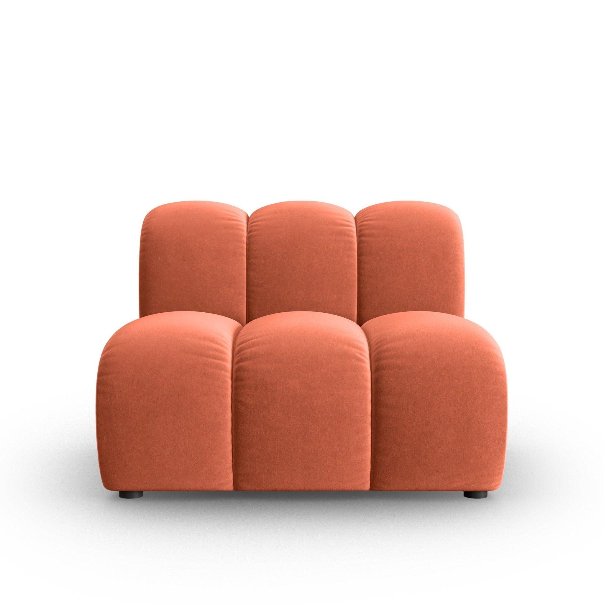 Fotel / moduł aksamitny SKYLER koralowy Interieurs 86 Eye on Design