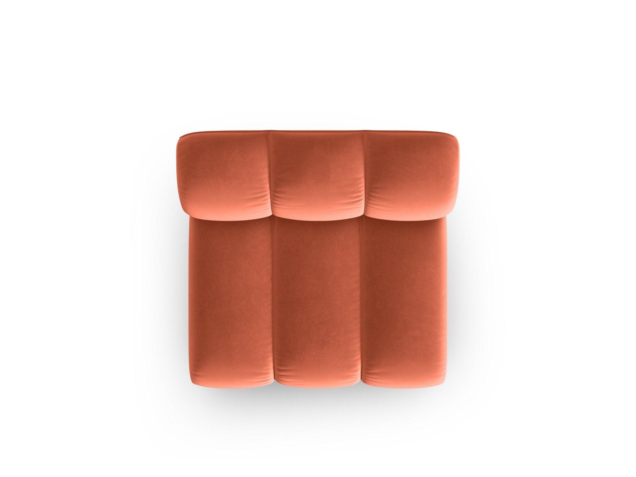 Fotel / moduł aksamitny SKYLER koralowy Interieurs 86 Eye on Design