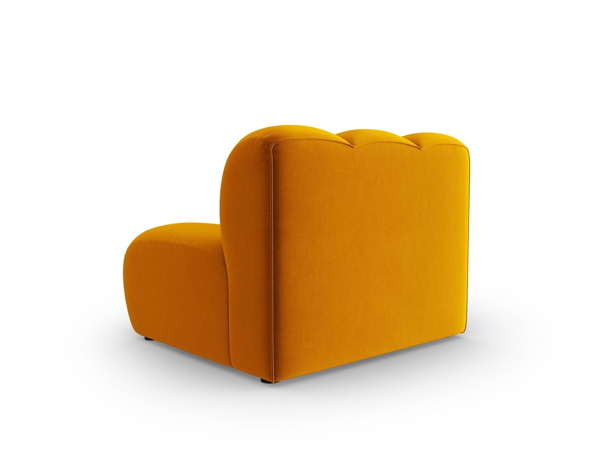 Fotel / moduł aksamitny SKYLER musztardowy Interieurs 86 Eye on Design