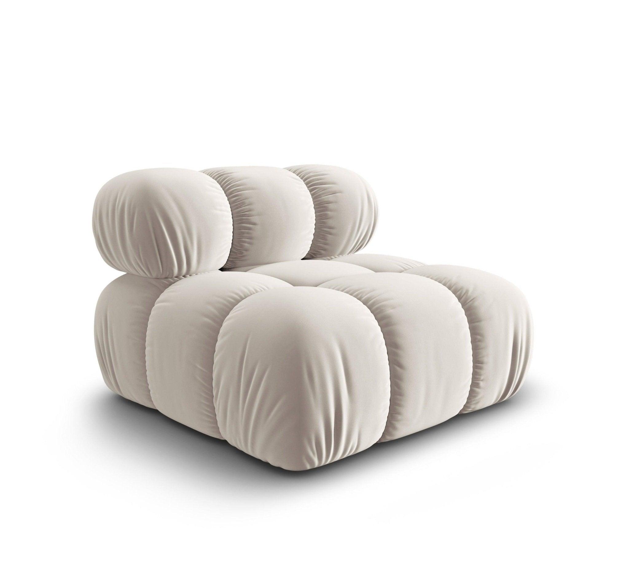 Fotel / moduł aksamitny TROPEA jasnobeżowy Milo Casa Eye on Design