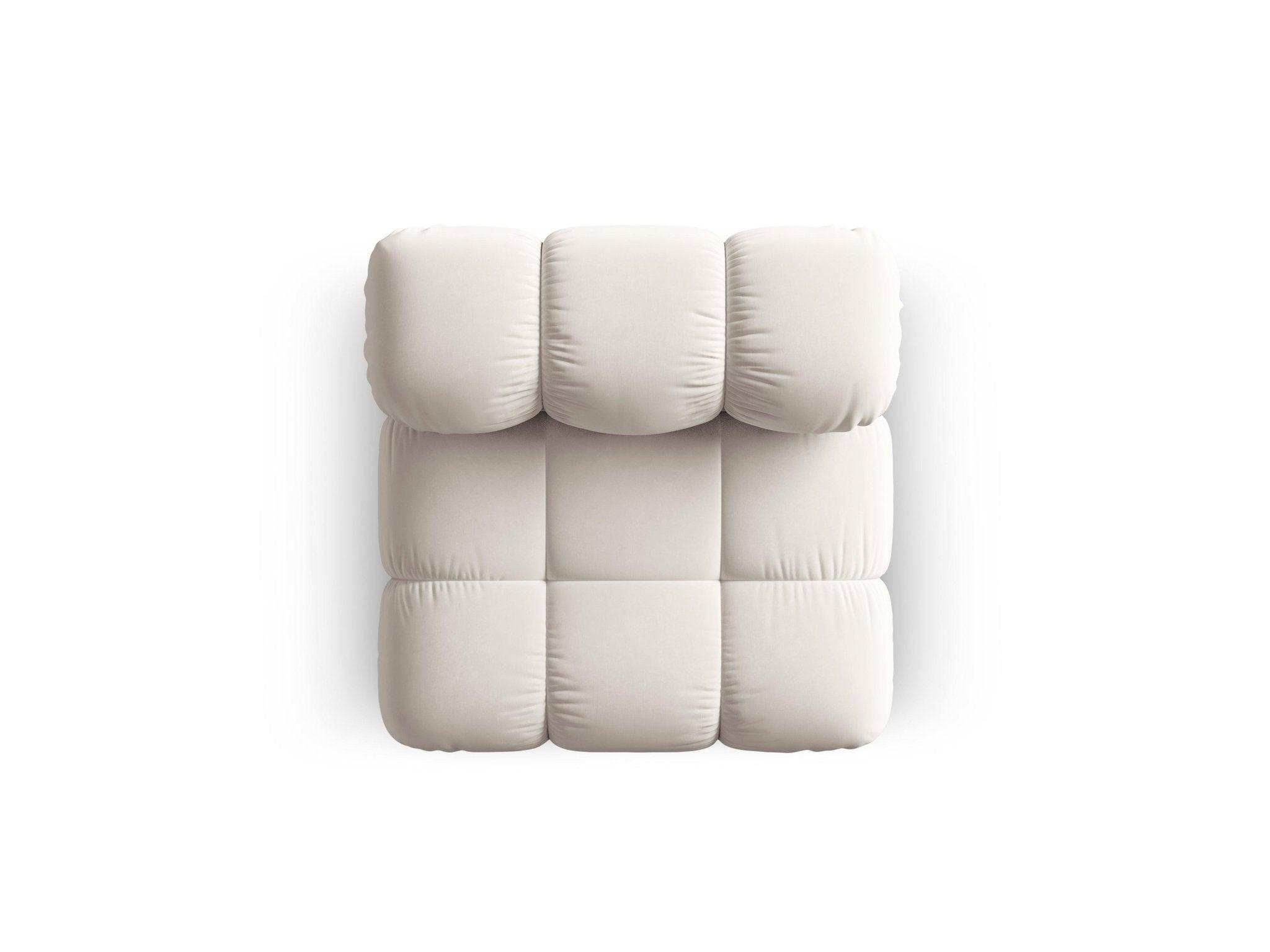 Fotel / moduł aksamitny TROPEA jasnobeżowy Milo Casa Eye on Design