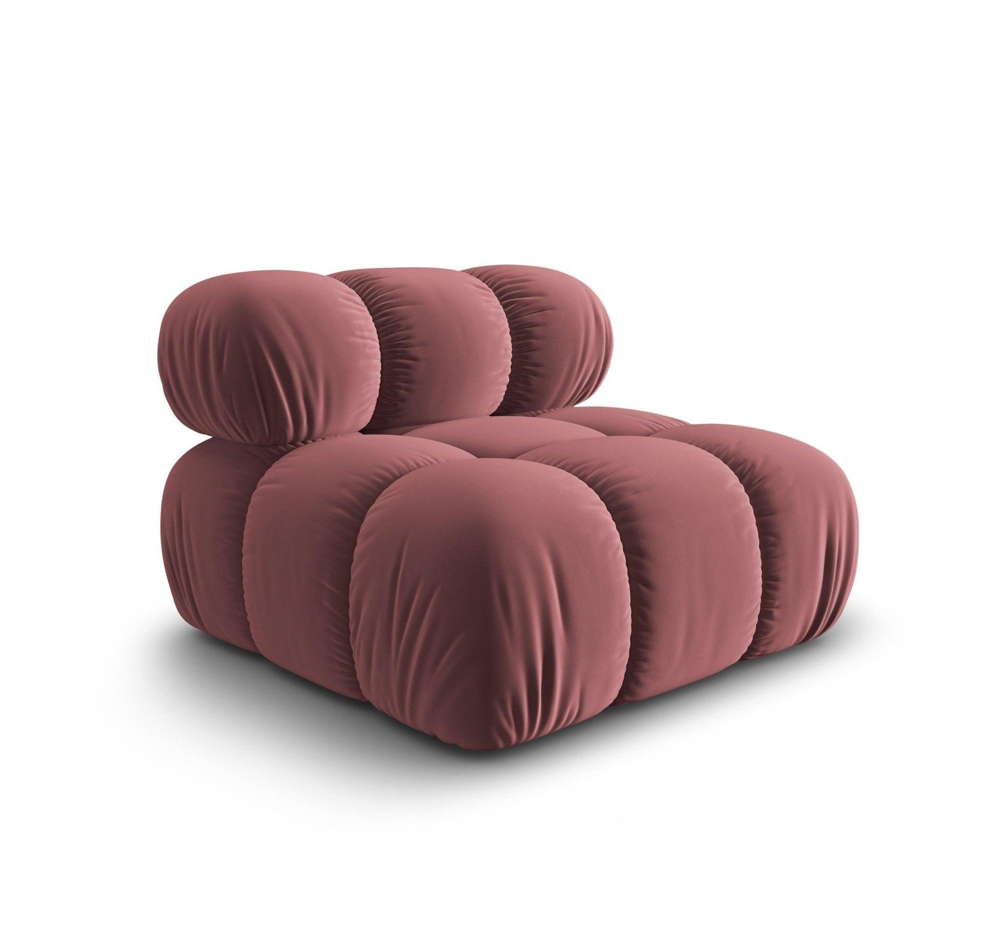 Fotel / moduł aksamitny TROPEA różowy Milo Casa Eye on Design