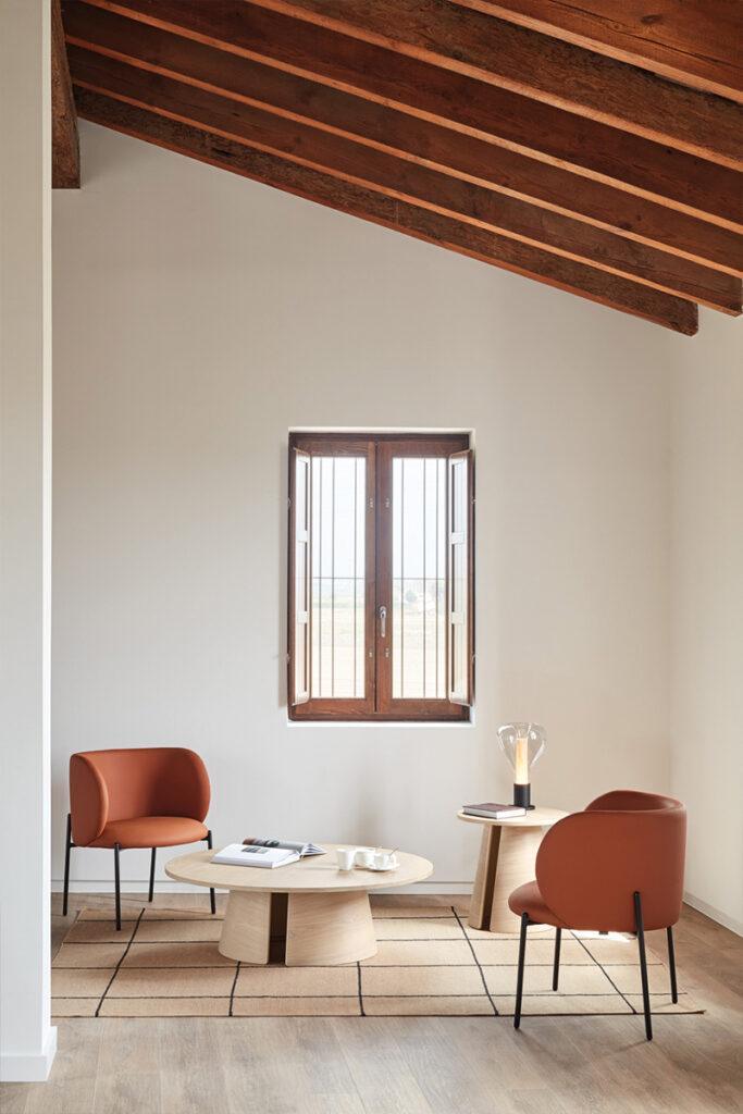 Fotel MOGI pomarańczowa ekoskóra Teulat Eye on Design