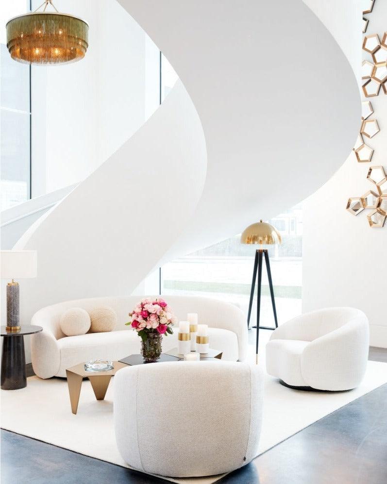 Fotel obrotowy AMORE biały Eichholtz Eye on Design