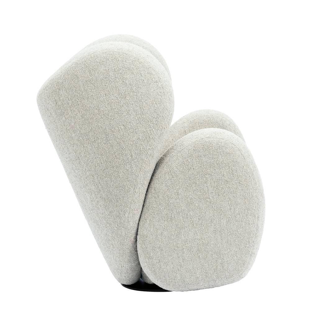 Fotel obrotowy BIG BIG boucle biały NORR11 Eye on Design
