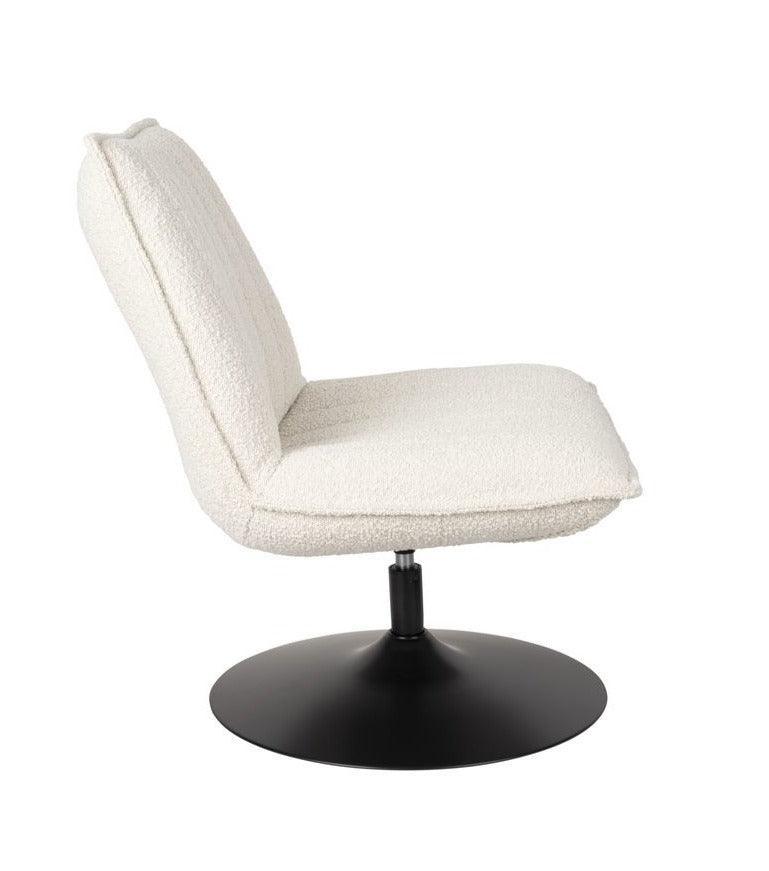 Fotel obrotowy JAX boucle biały White Label Living Eye on Design