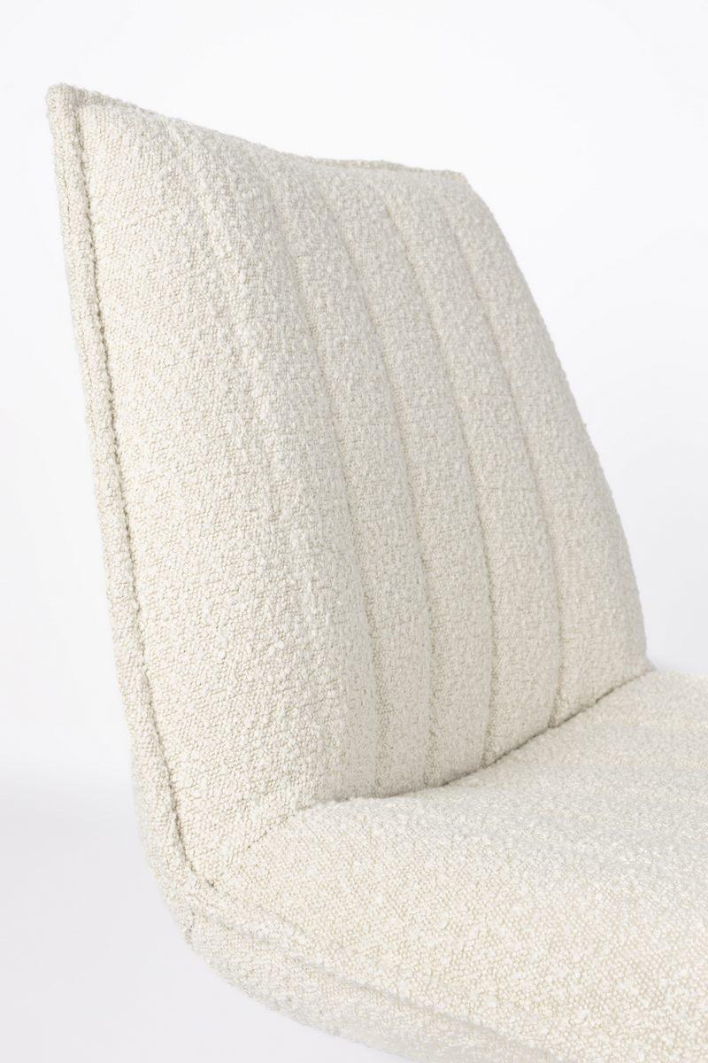 Fotel obrotowy JAX boucle biały White Label Living Eye on Design