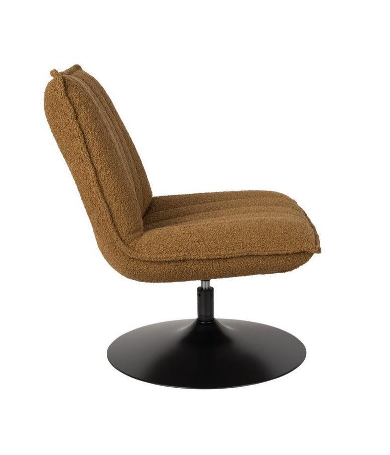 Fotel obrotowy JAX boucle brązowy White Label Living Eye on Design