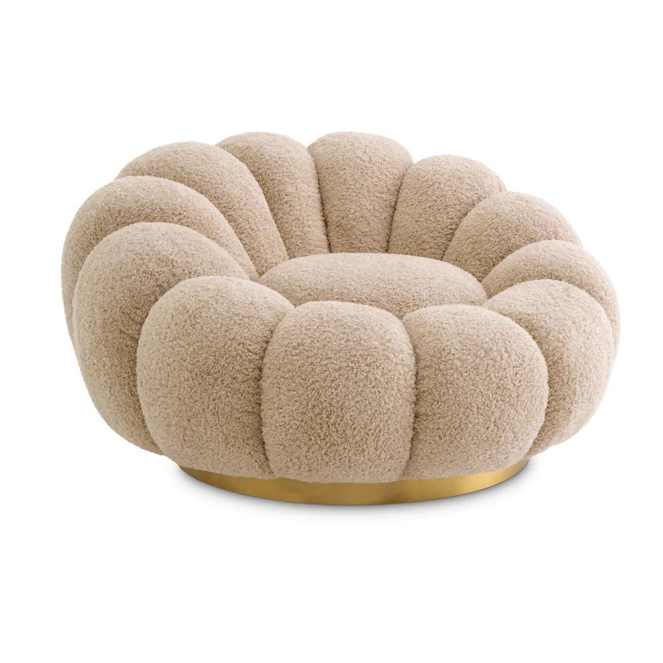 Fotel obrotowy MELLO piaskowy Eichholtz Eye on Design