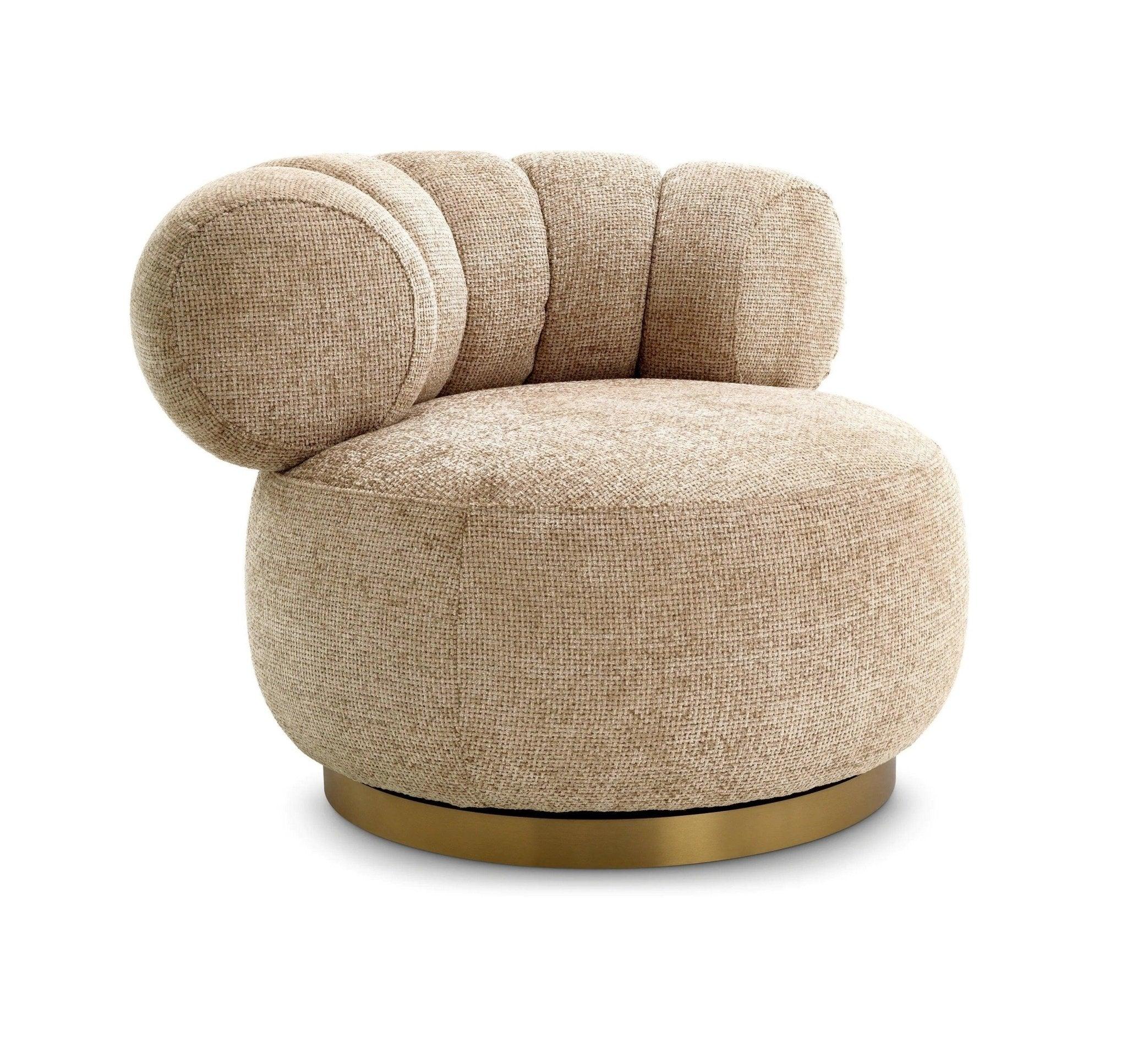 Fotel obrotowy PHEDRA piaskowy Eichholtz Eye on Design