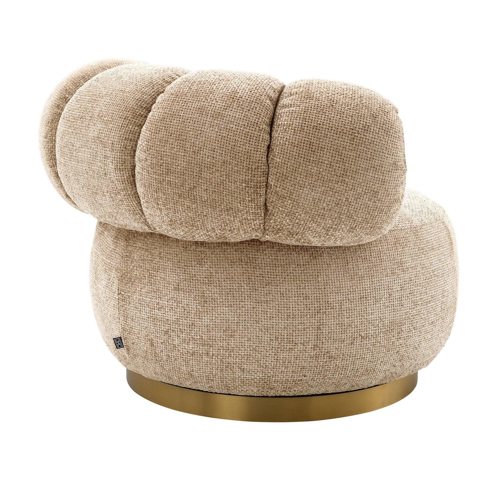 Fotel obrotowy PHEDRA piaskowy Eichholtz Eye on Design