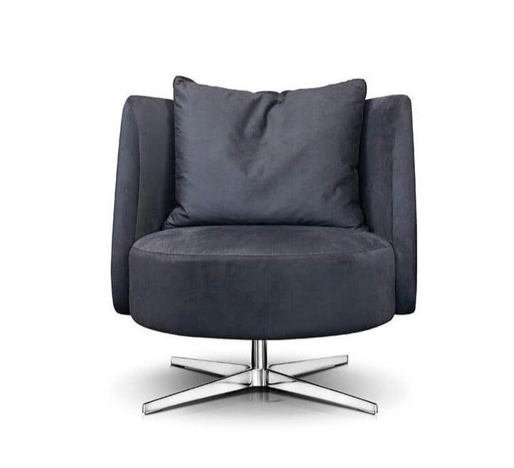 Fotel obrotowy PYORA I tapicerowany z metalową podstawą Nobonobo Eye on Design