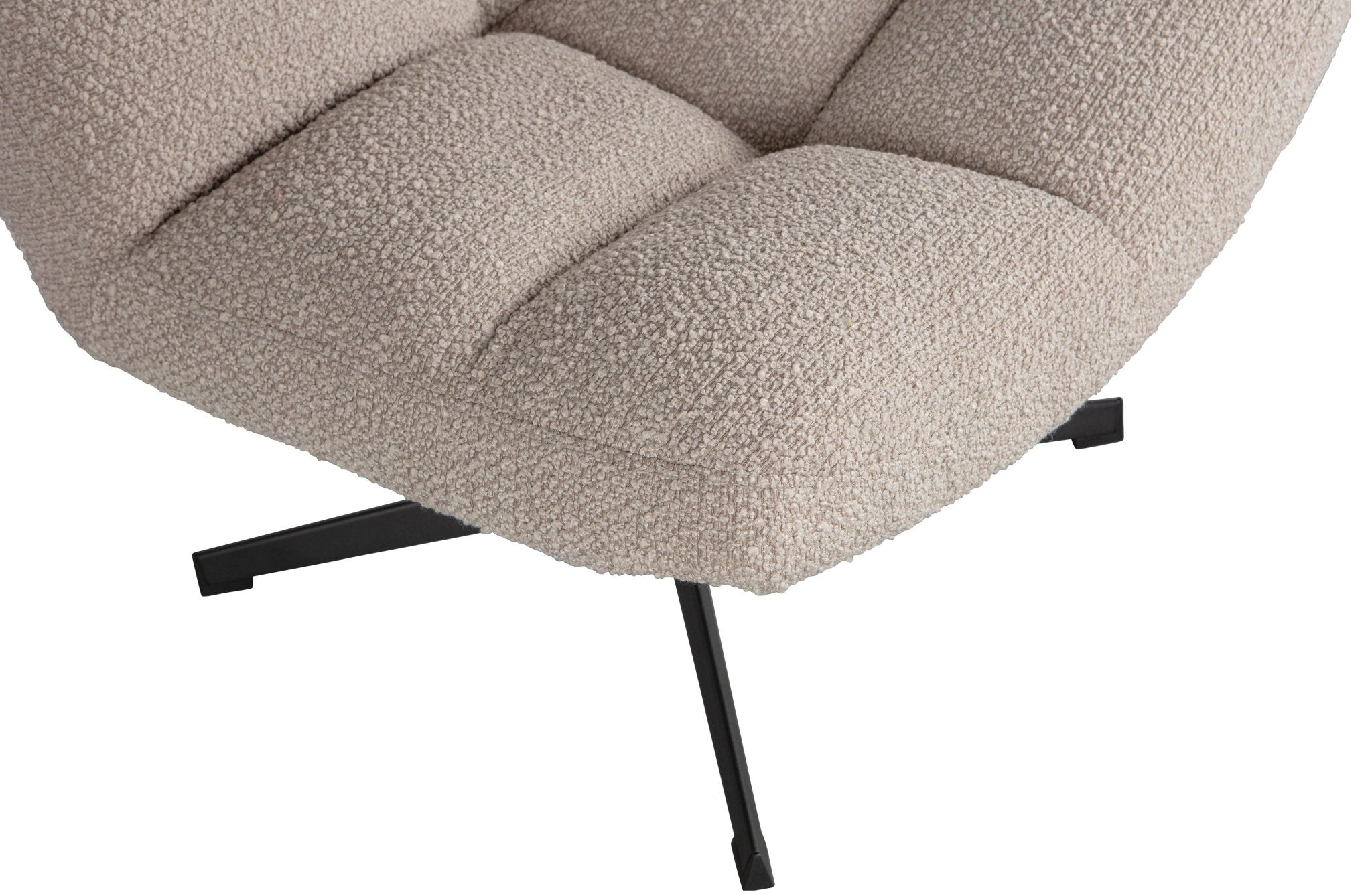 Fotel obrotowy VINNY boucle piaskowy Woood Exclusive Eye on Design