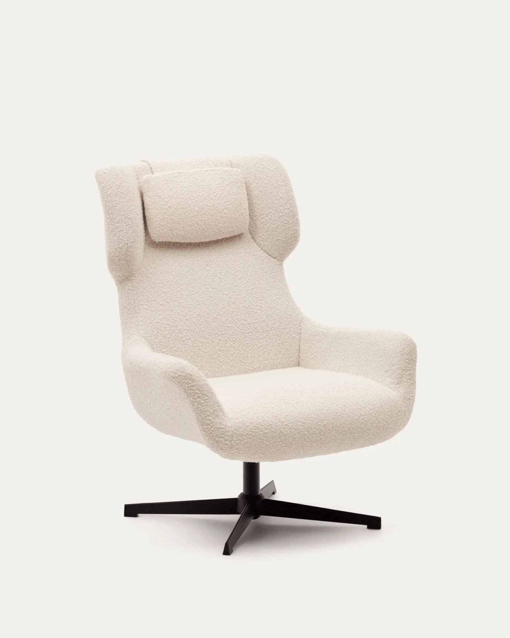 Fotel obrotowy ZALINA biały baranek La Forma Eye on Design