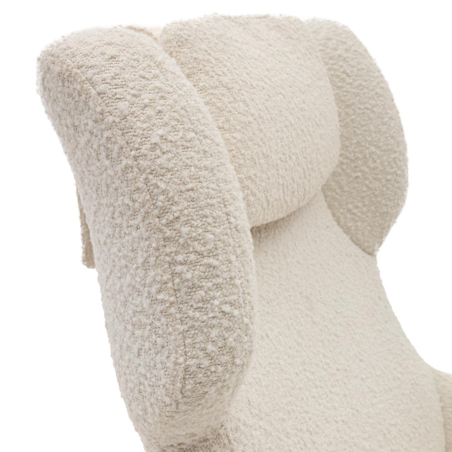 Fotel obrotowy ZALINA biały baranek La Forma Eye on Design