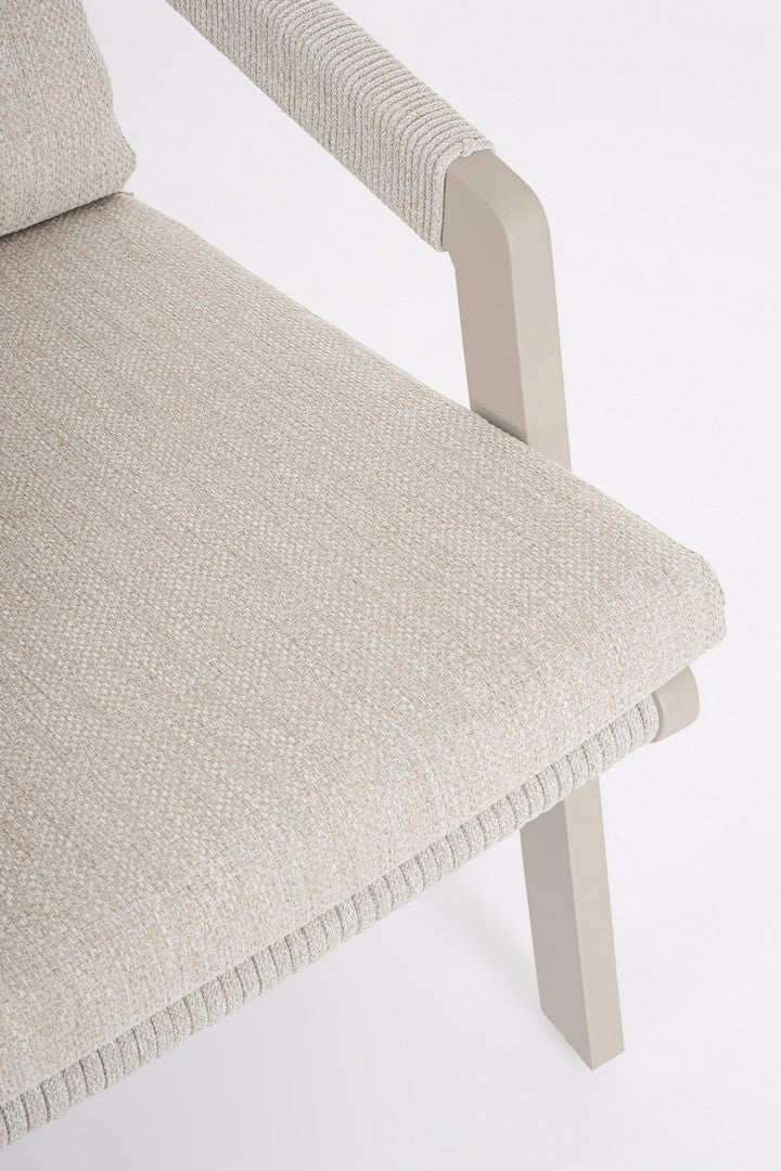 Buitenstoel EMERY beige-grijs
