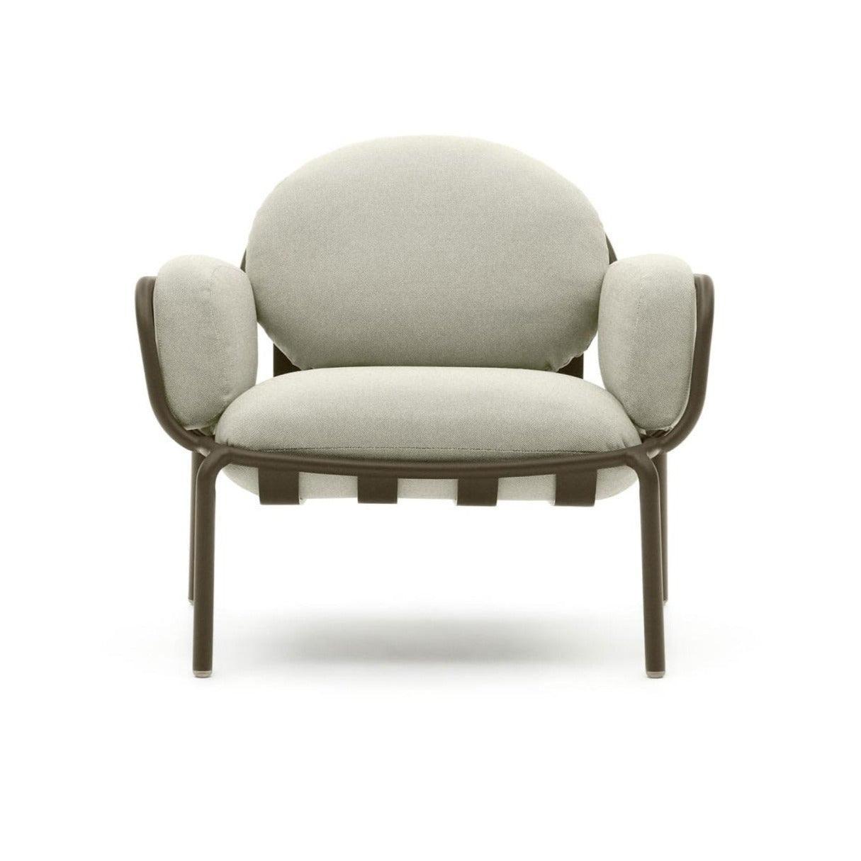 Fotel ogrodowy JONCOLS szary z oliwkową podstawą La Forma Eye on Design