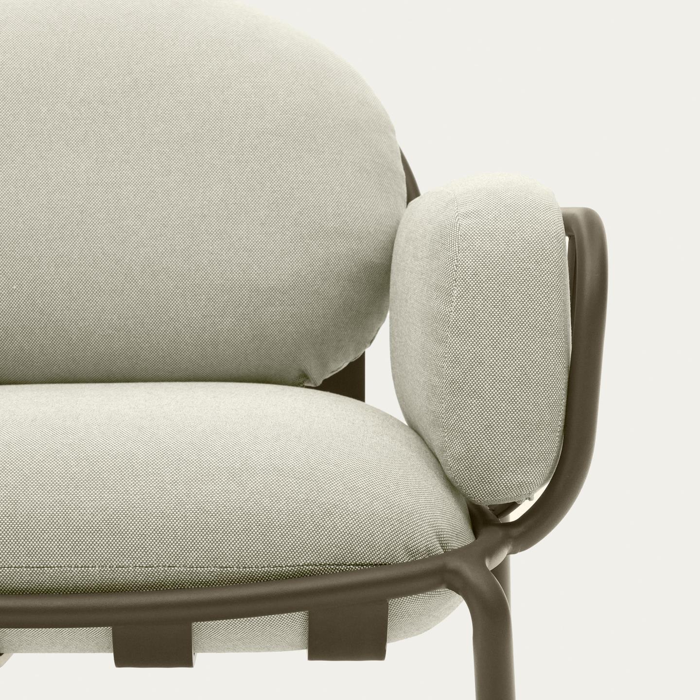 Fotel ogrodowy JONCOLS szary z oliwkową podstawą La Forma Eye on Design