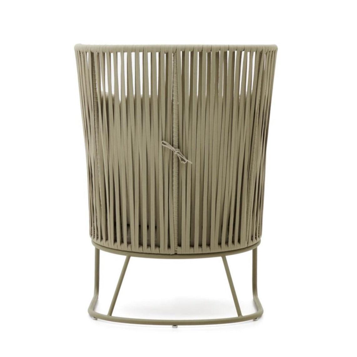 Fotel ogrodowy z wysokim oparciem SACONA oliwkowy La Forma Eye on Design