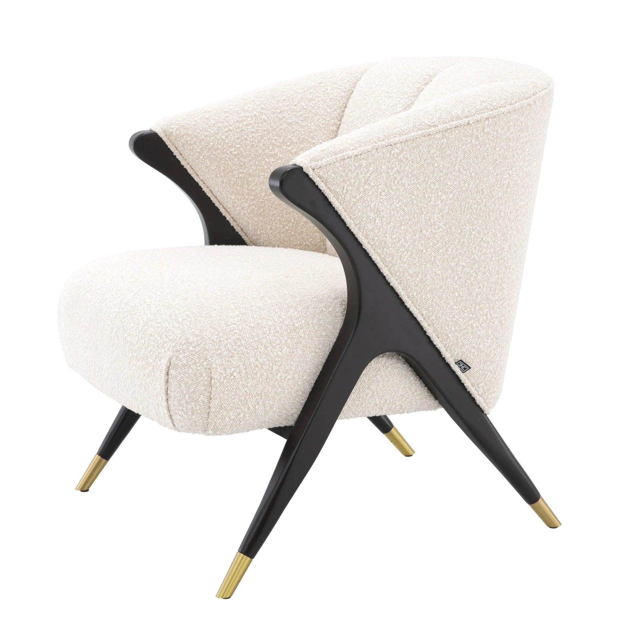 Fotel PAVONE kremowy boucle Eichholtz Eye on Design