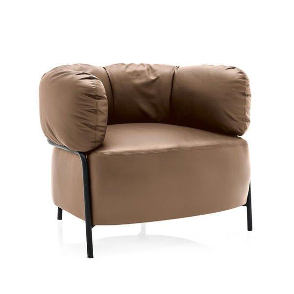 Fotel QUADROTTA mosiężna podstawa Calligaris Eye on Design