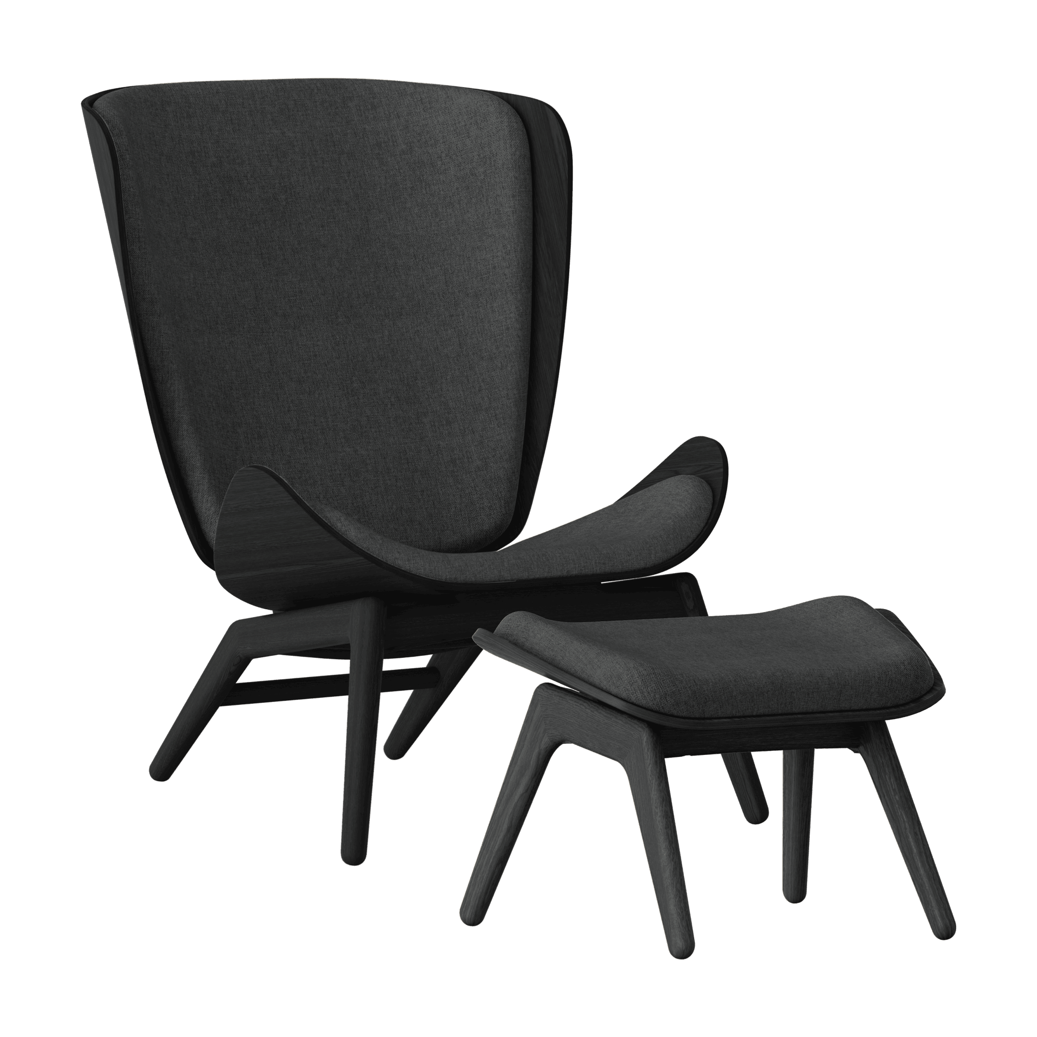 Fotel READER antracytowy z czarną podstawą UMAGE Eye on Design