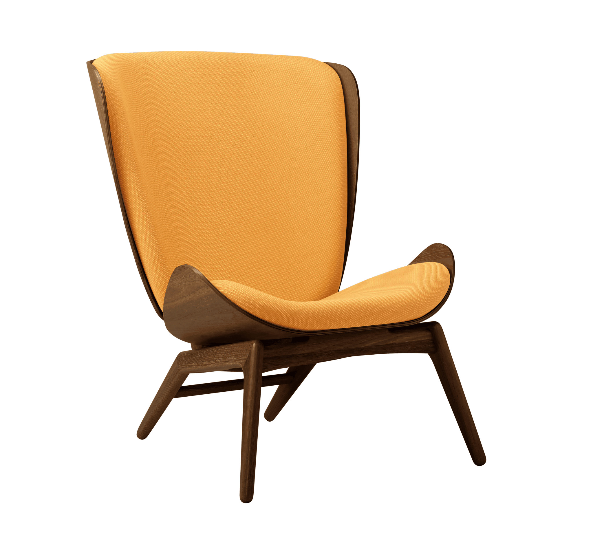 Fotel READER bursztynowy z ciemno dębową podstawą UMAGE Eye on Design