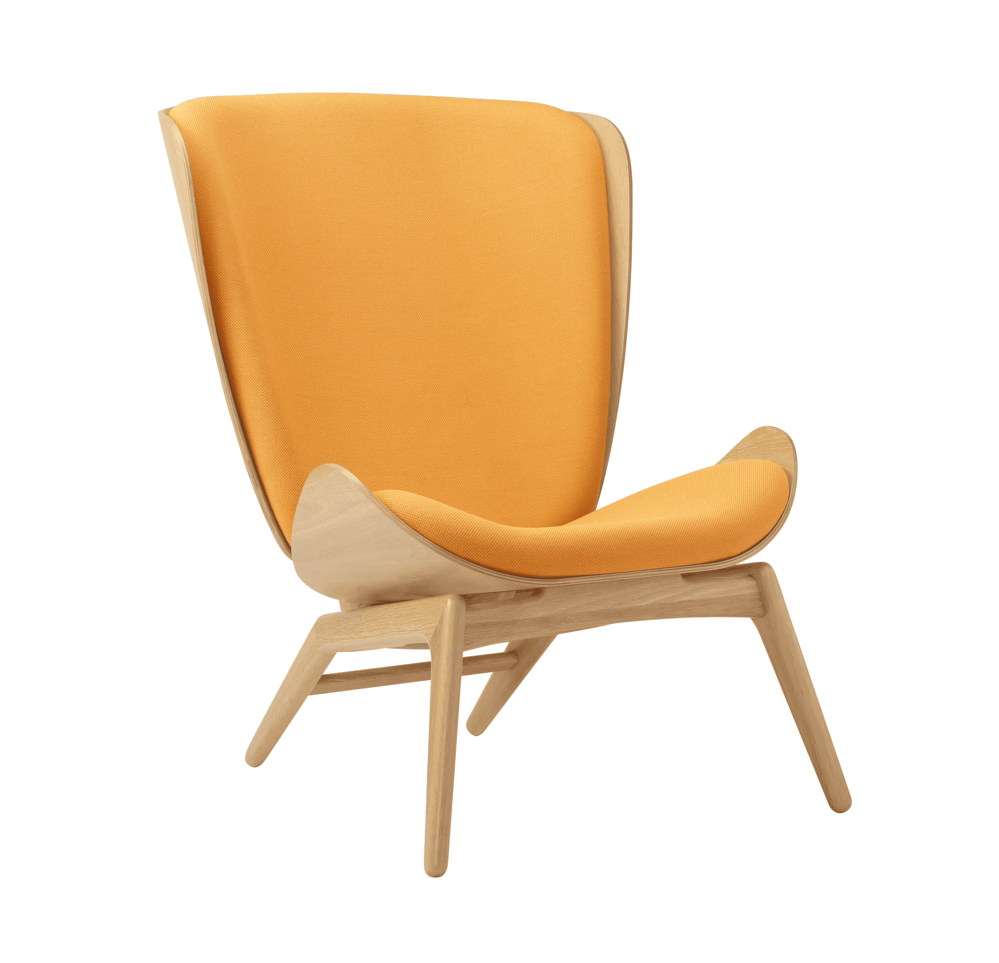 Fotel READER bursztynowy z dębową podstawą UMAGE Eye on Design