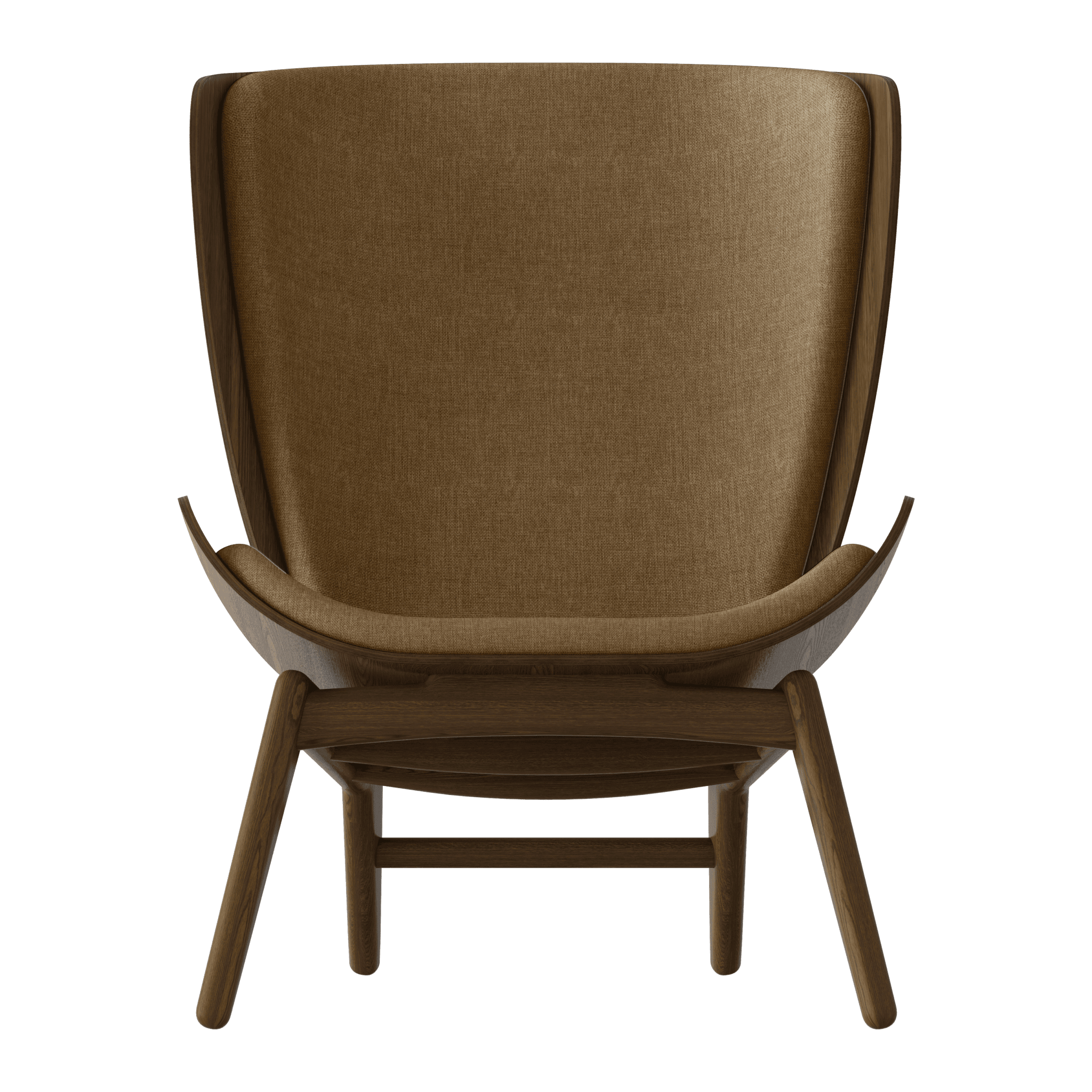 Fotel READER karmelowy z ciemno dębową podstawą UMAGE Eye on Design