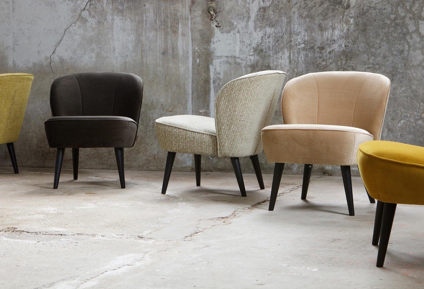 Fotel SARA beżowy melanż Woood Eye on Design