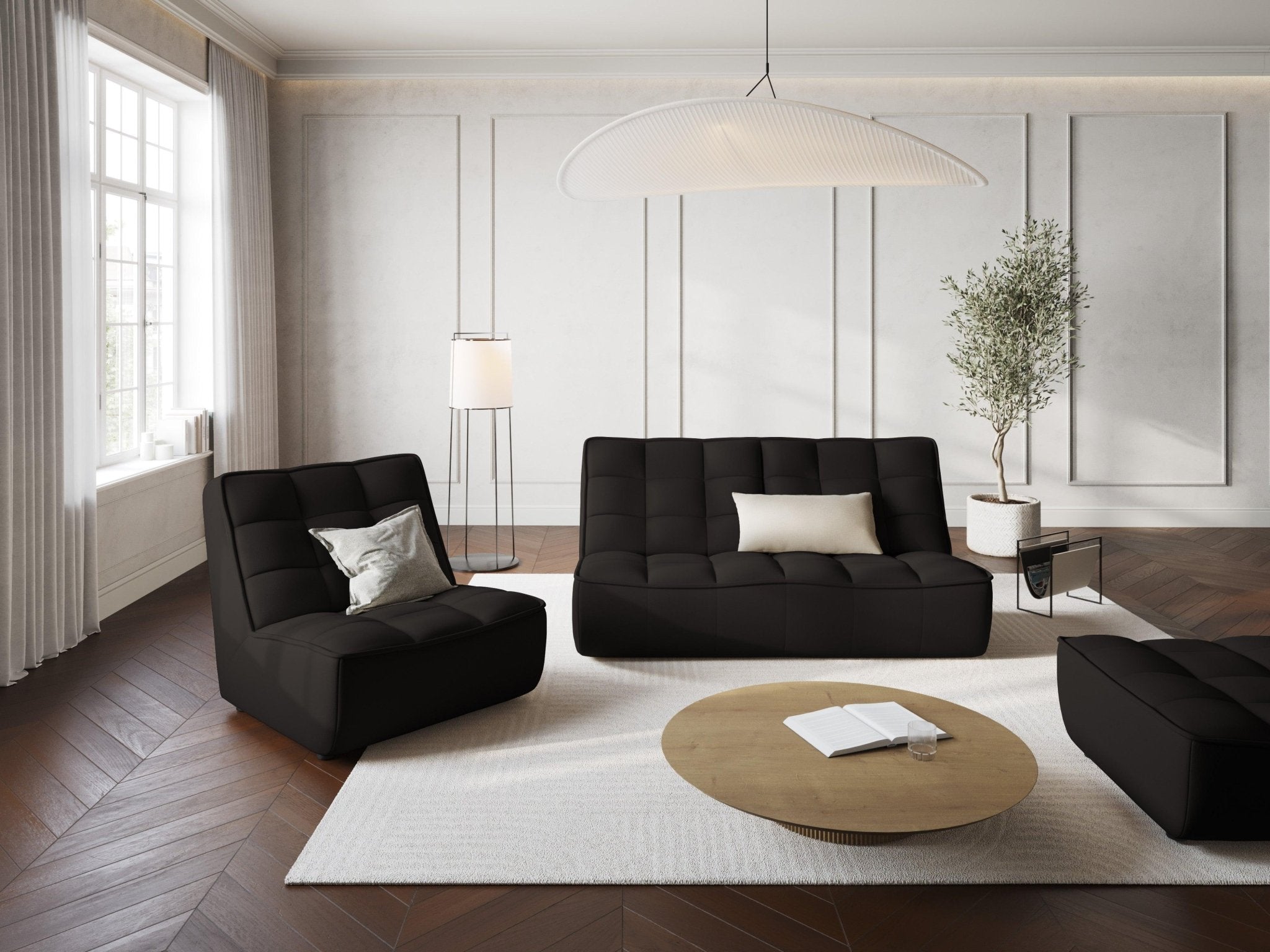 Fotel skórzany MONI czarny Maison Heritage Eye on Design