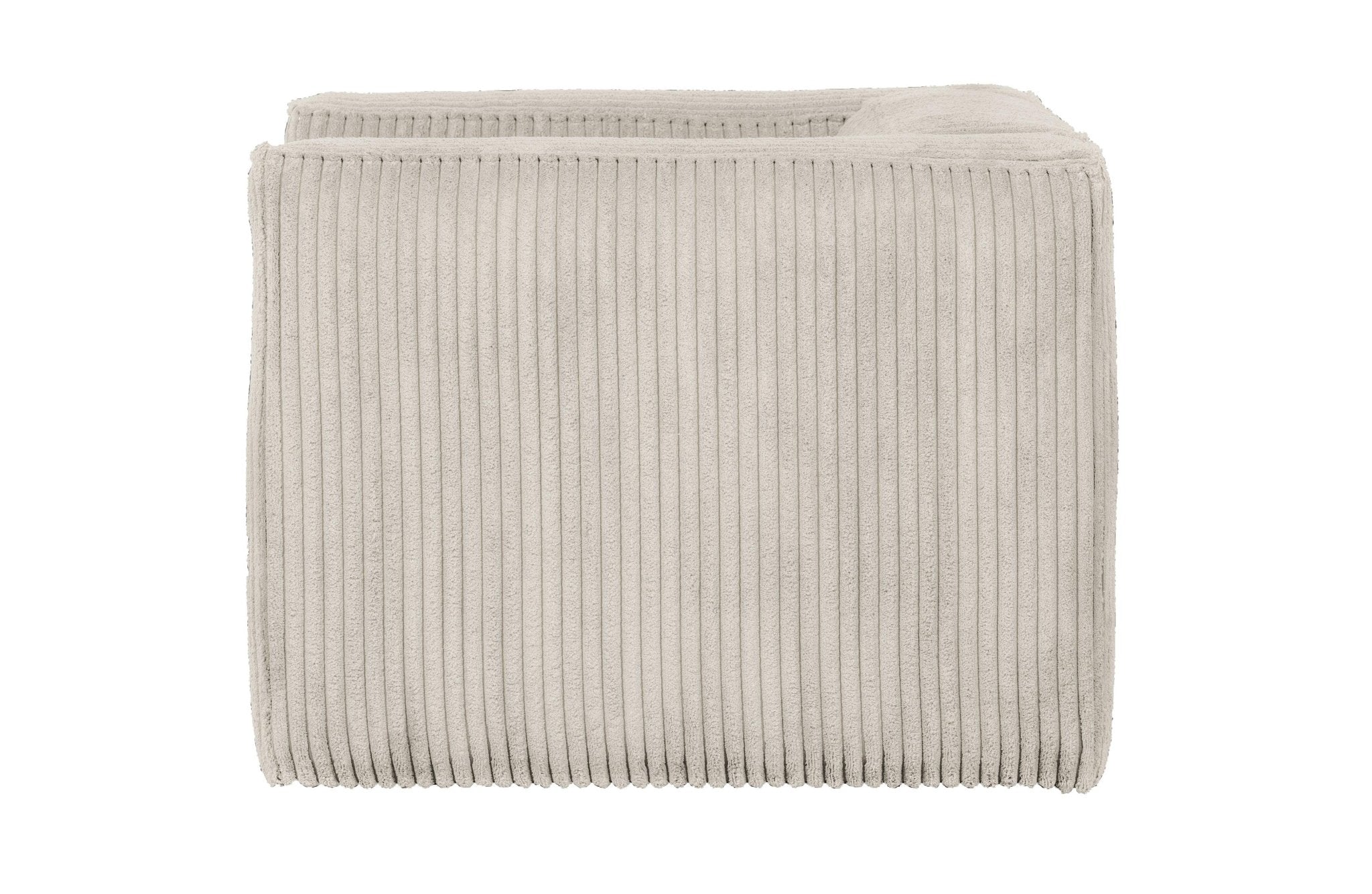 Fotel sztruksowy BEAN RIB jasnobeżowy Woood Exclusive Eye on Design