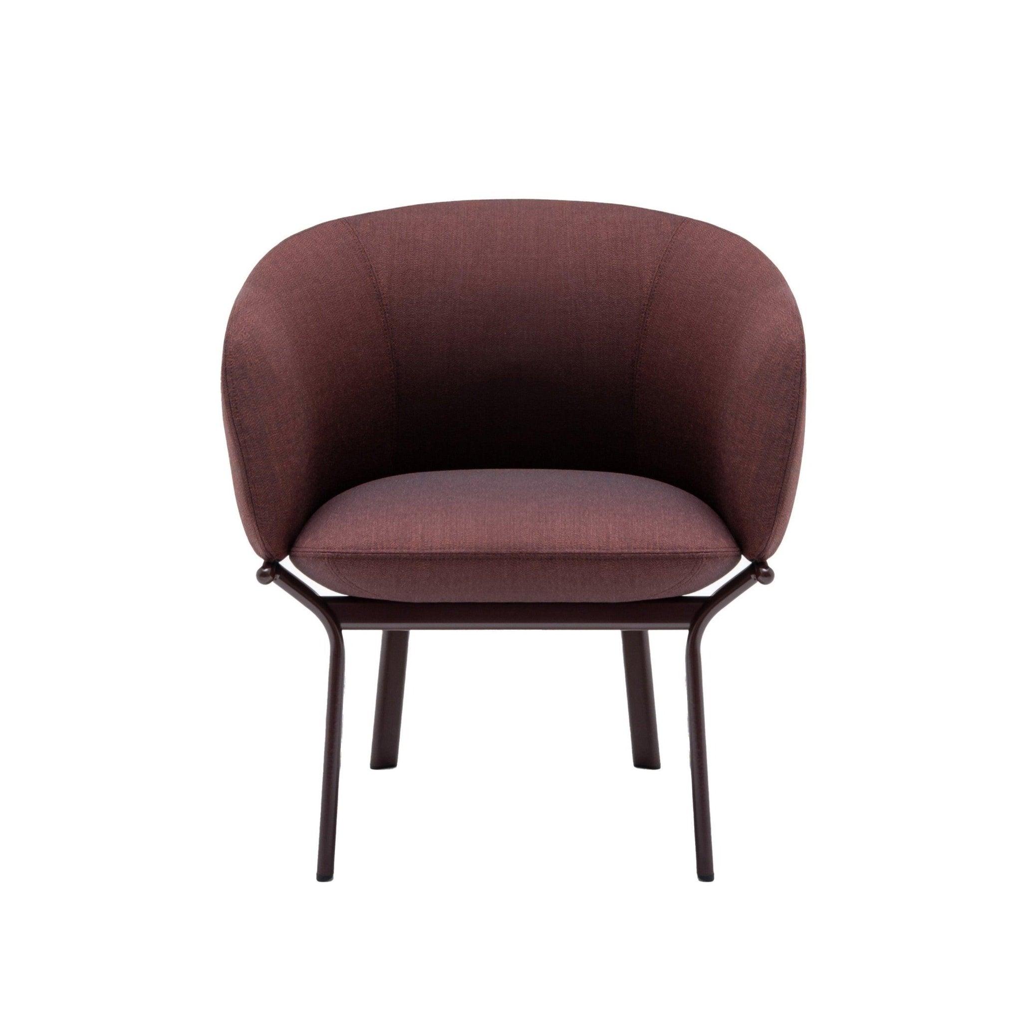 Fotel tapicerowany GRACE z metalową podstawą MDD Eye on Design