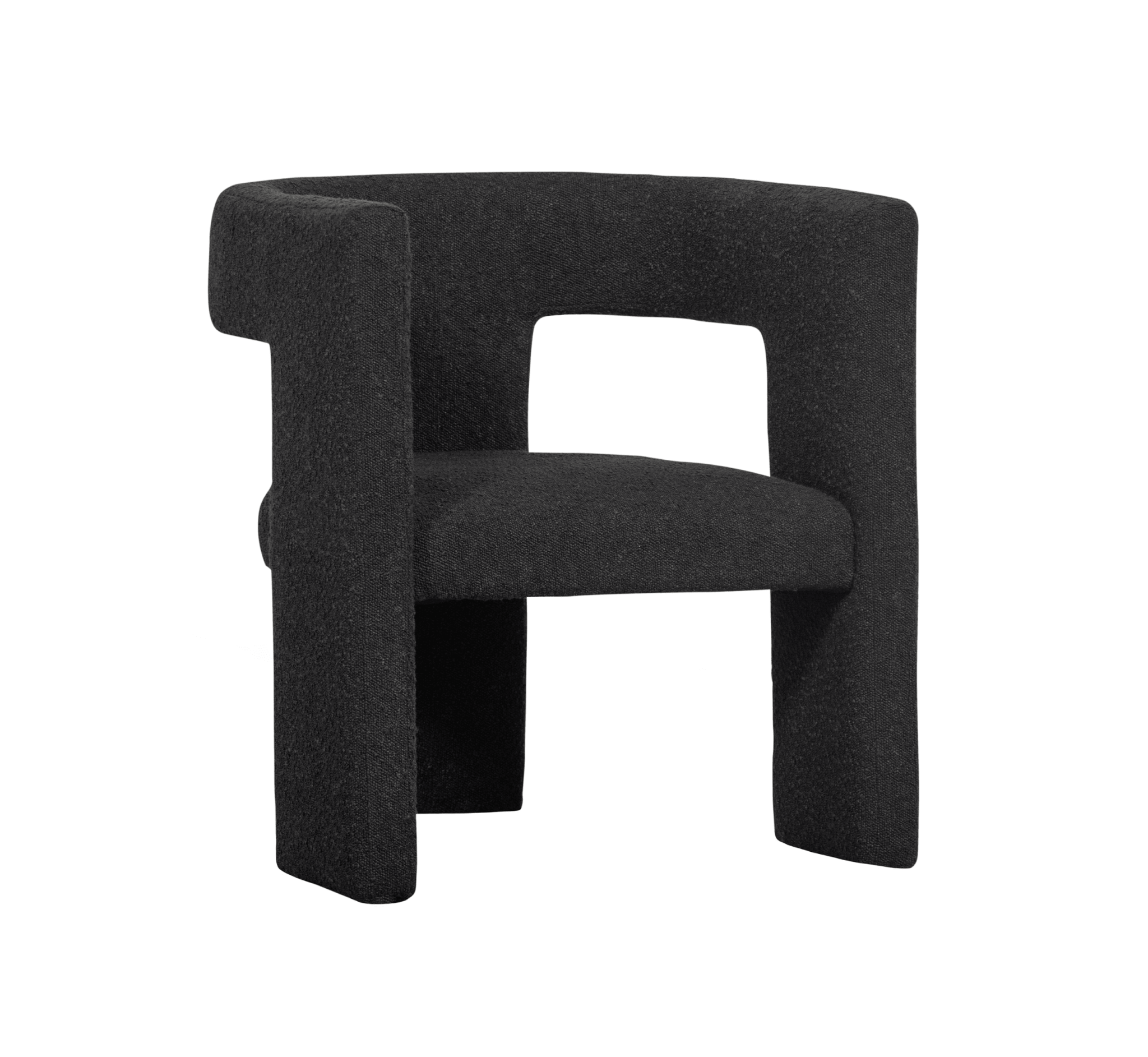 Fotel TIWA boucle ciemnoszary Woood Exclusive Eye on Design