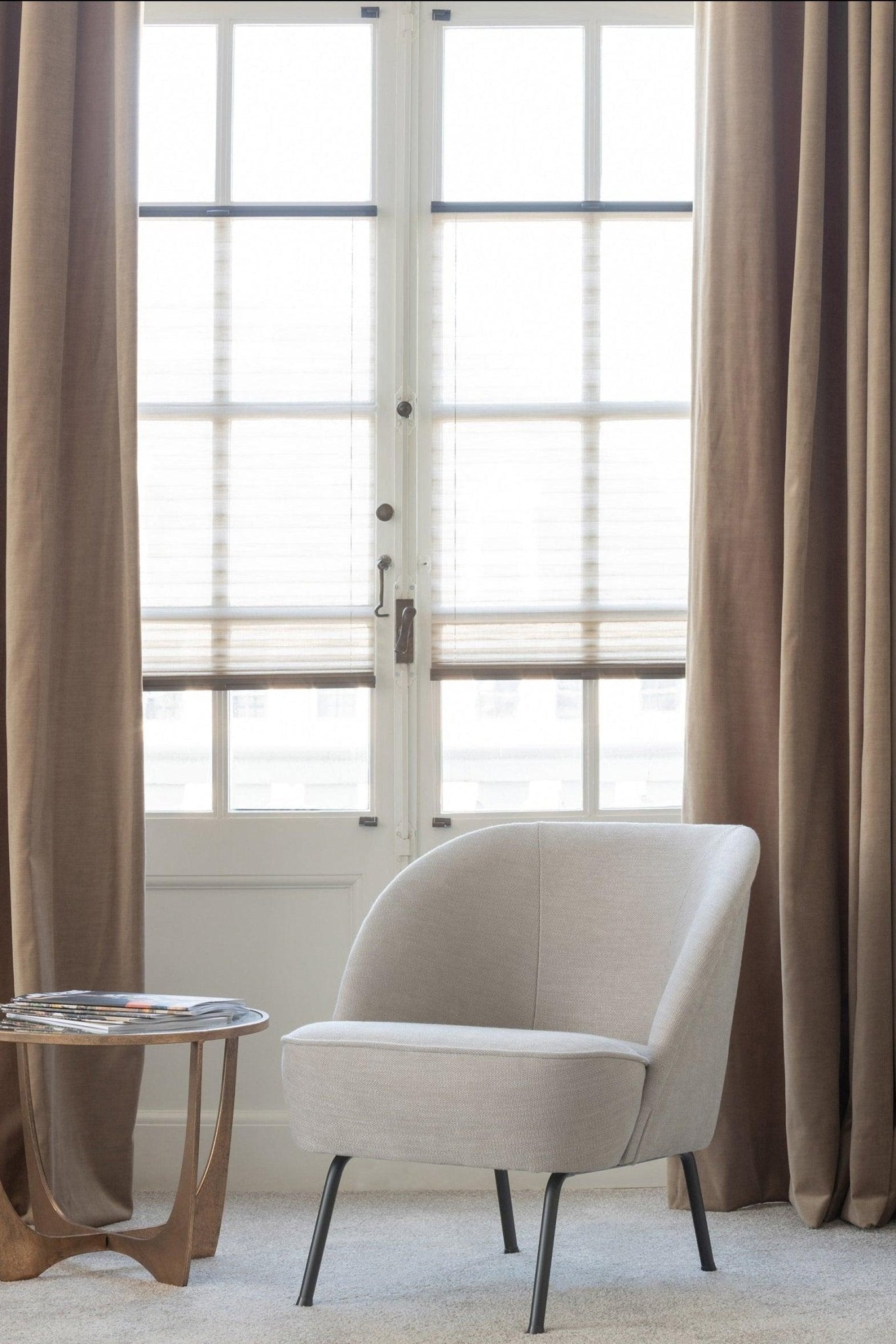 Fluwelen fauteuil VOGUE honingkleur