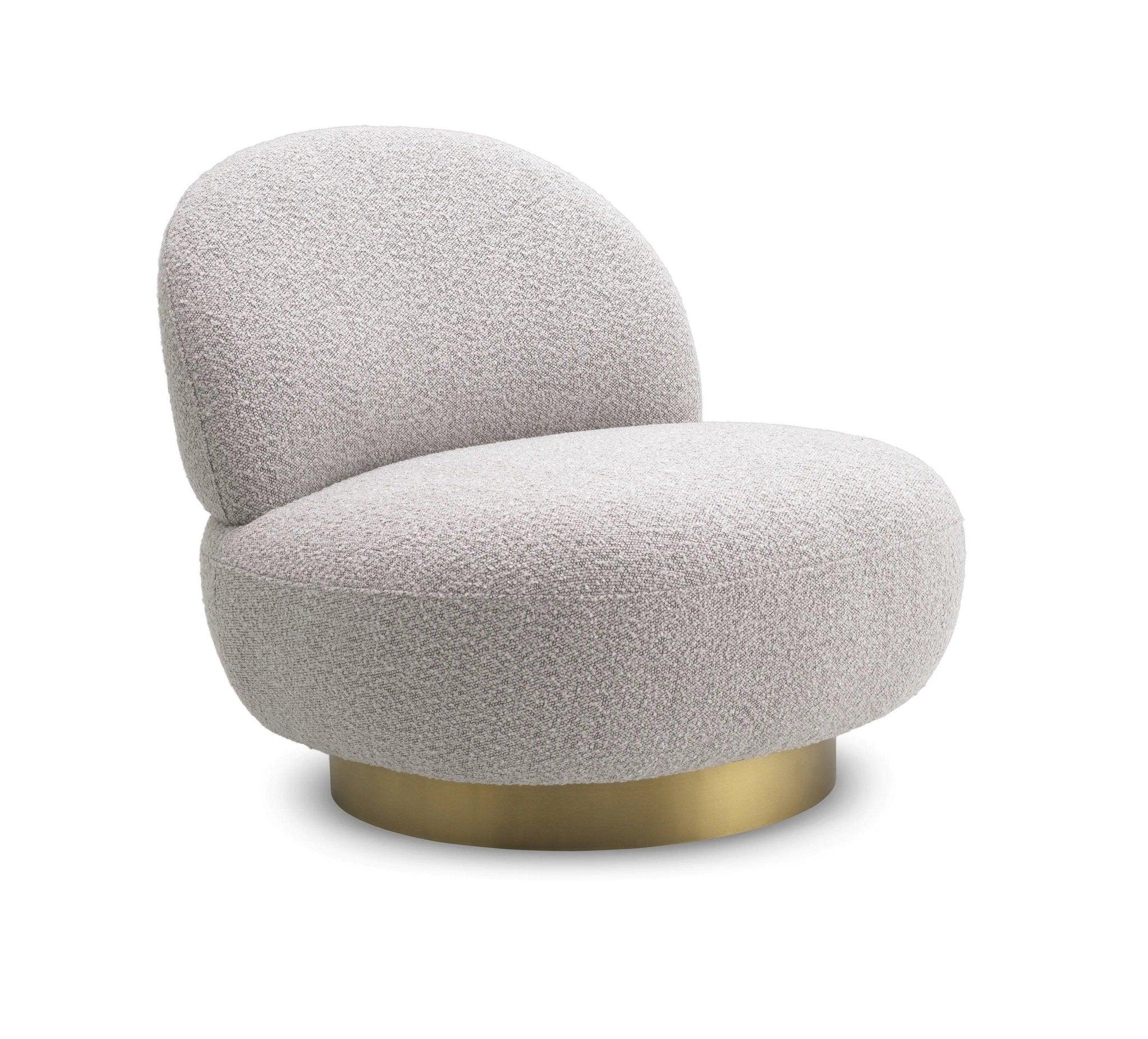 Fotel w tkaninie boucle CLÉMENT szary Eichholtz Eye on Design