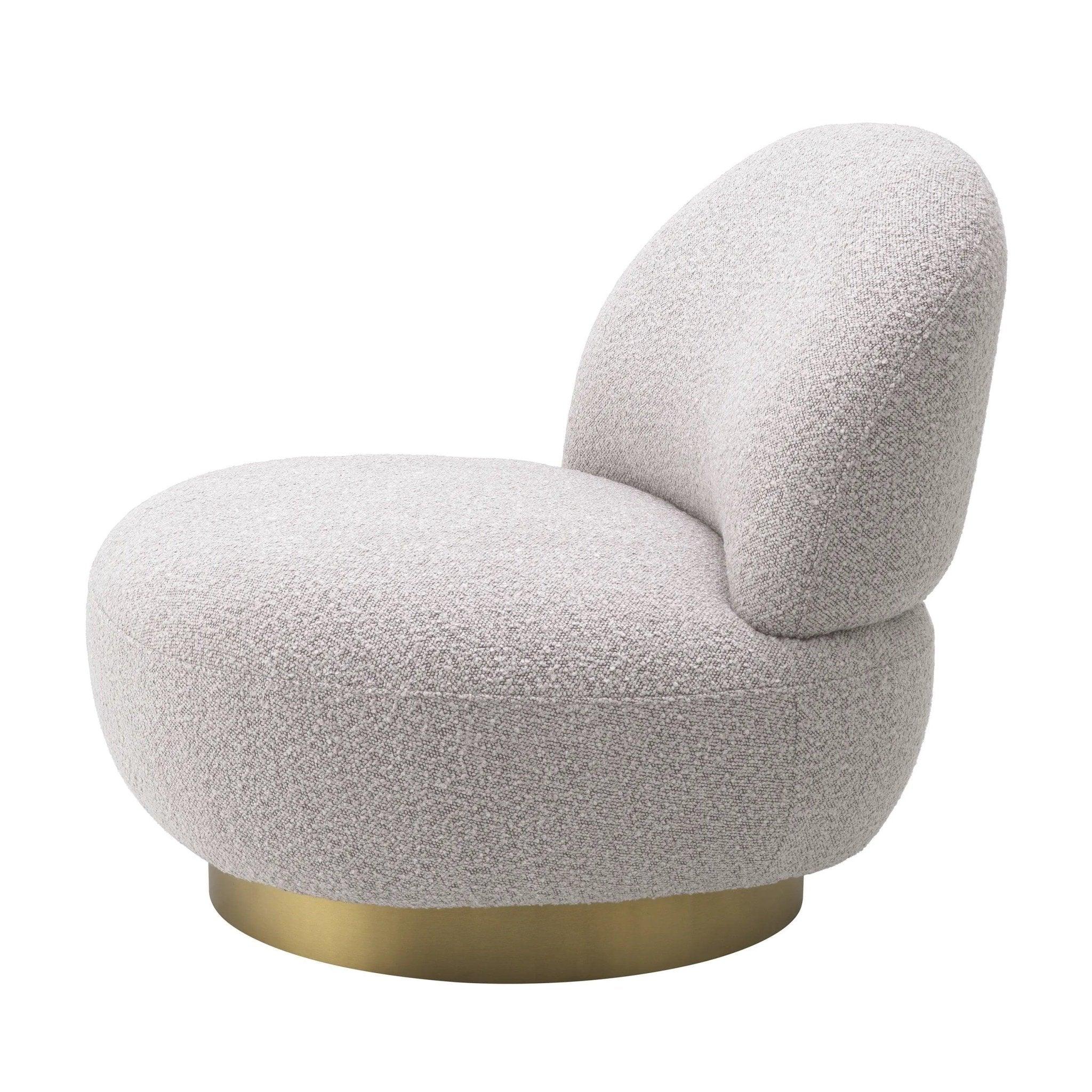 Fotel w tkaninie boucle CLÉMENT szary Eichholtz Eye on Design