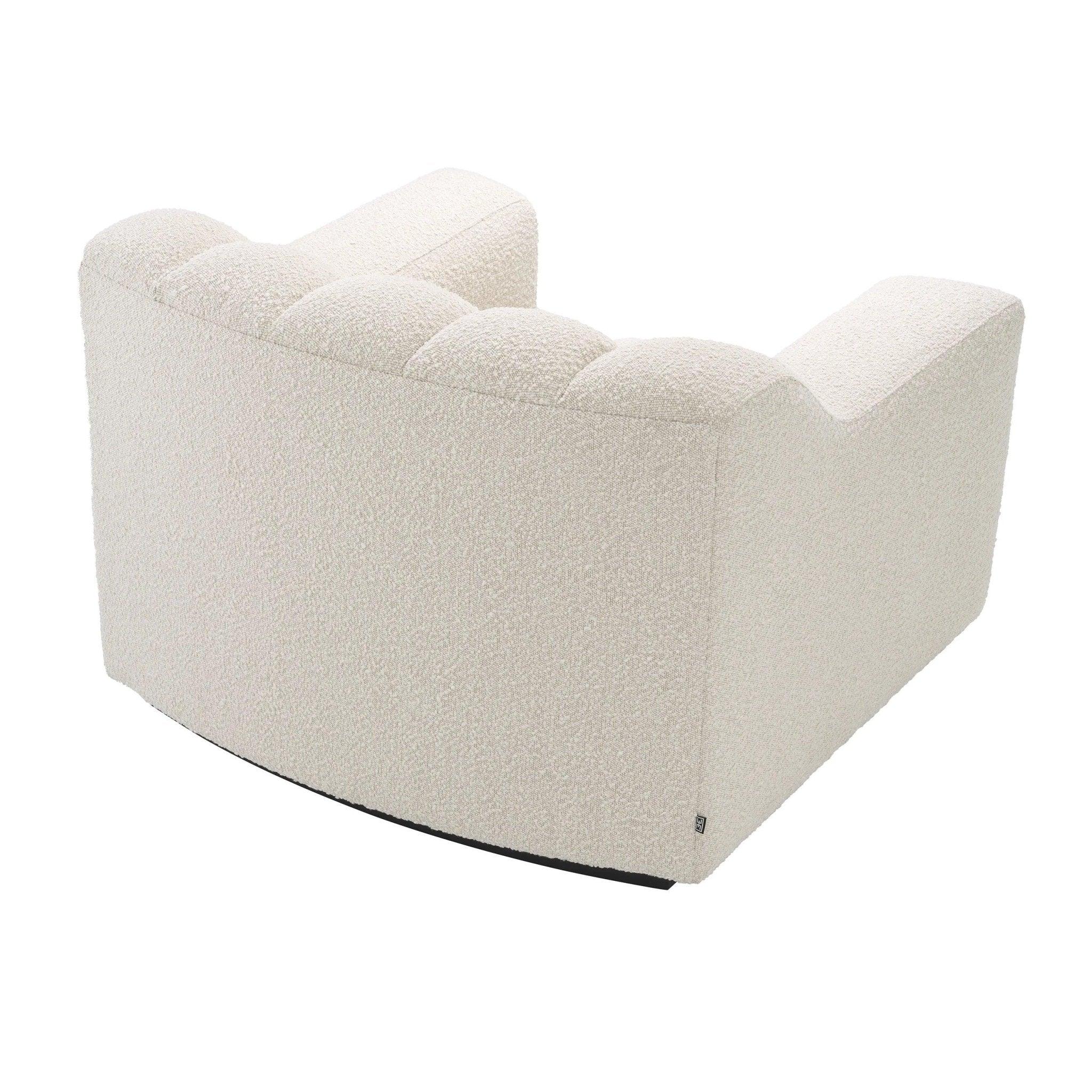 Fotel w tkaninie boucle KELLY kremowy Eichholtz Eye on Design