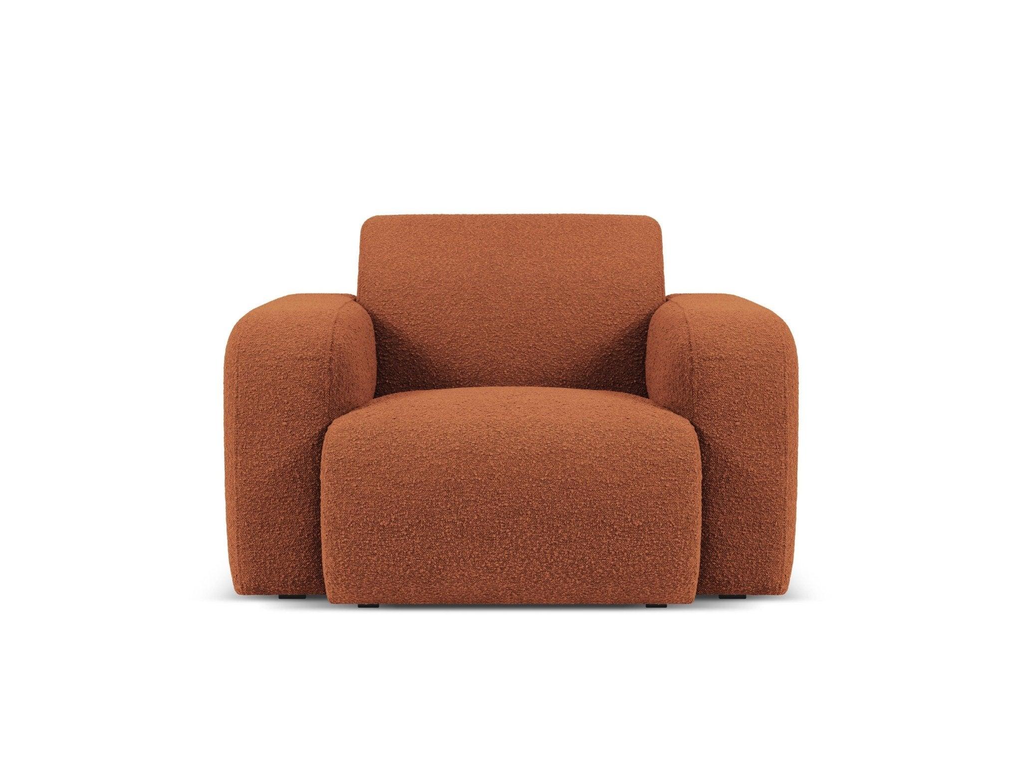 Fotel w tkaninie boucle LOLA brązowy Windsor & Co Eye on Design