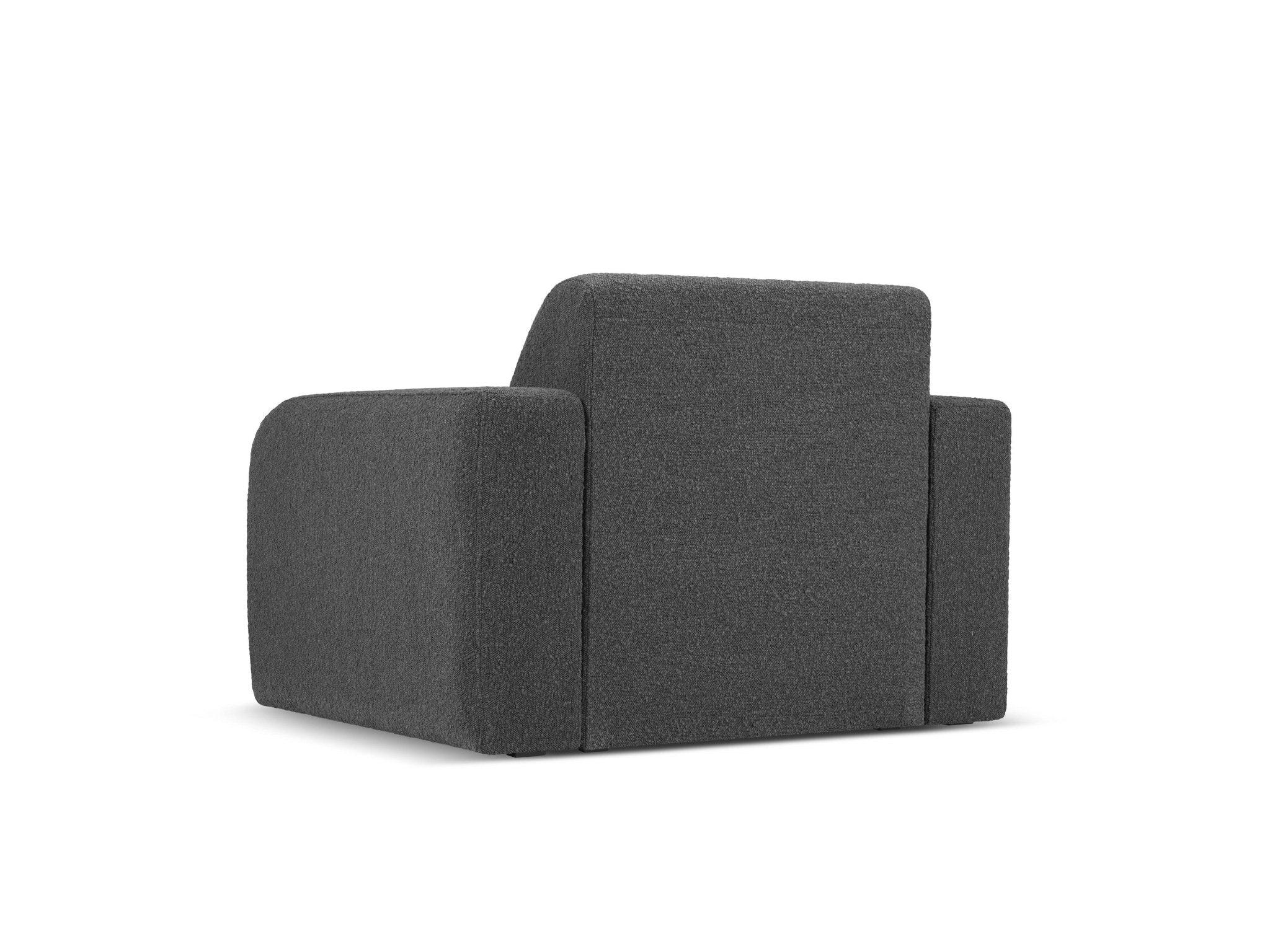 Fotel w tkaninie boucle LOLA ciemnoszary Windsor & Co Eye on Design