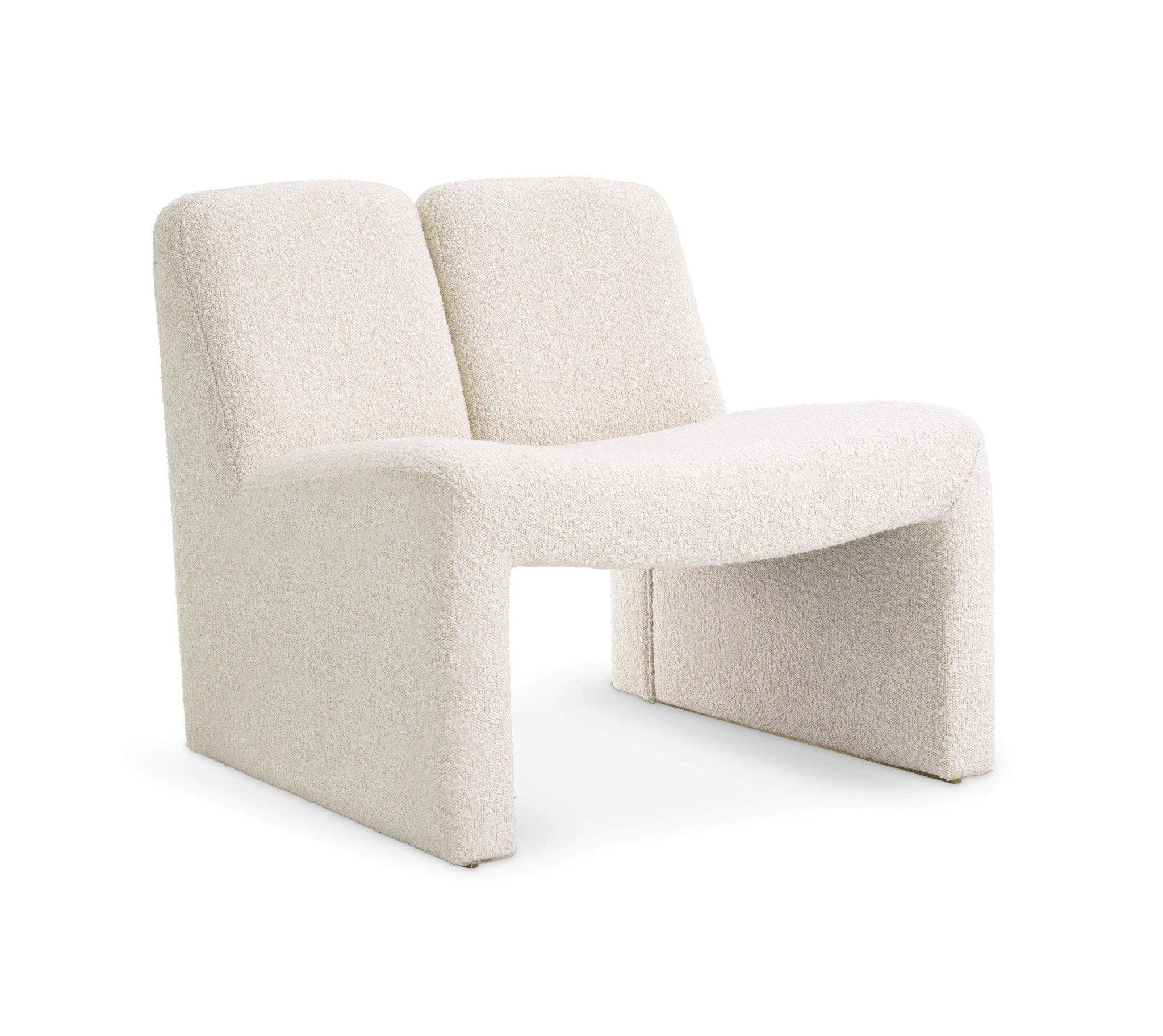 Fotel w tkaninie boucle MACINTOSH kremowy Eichholtz Eye on Design