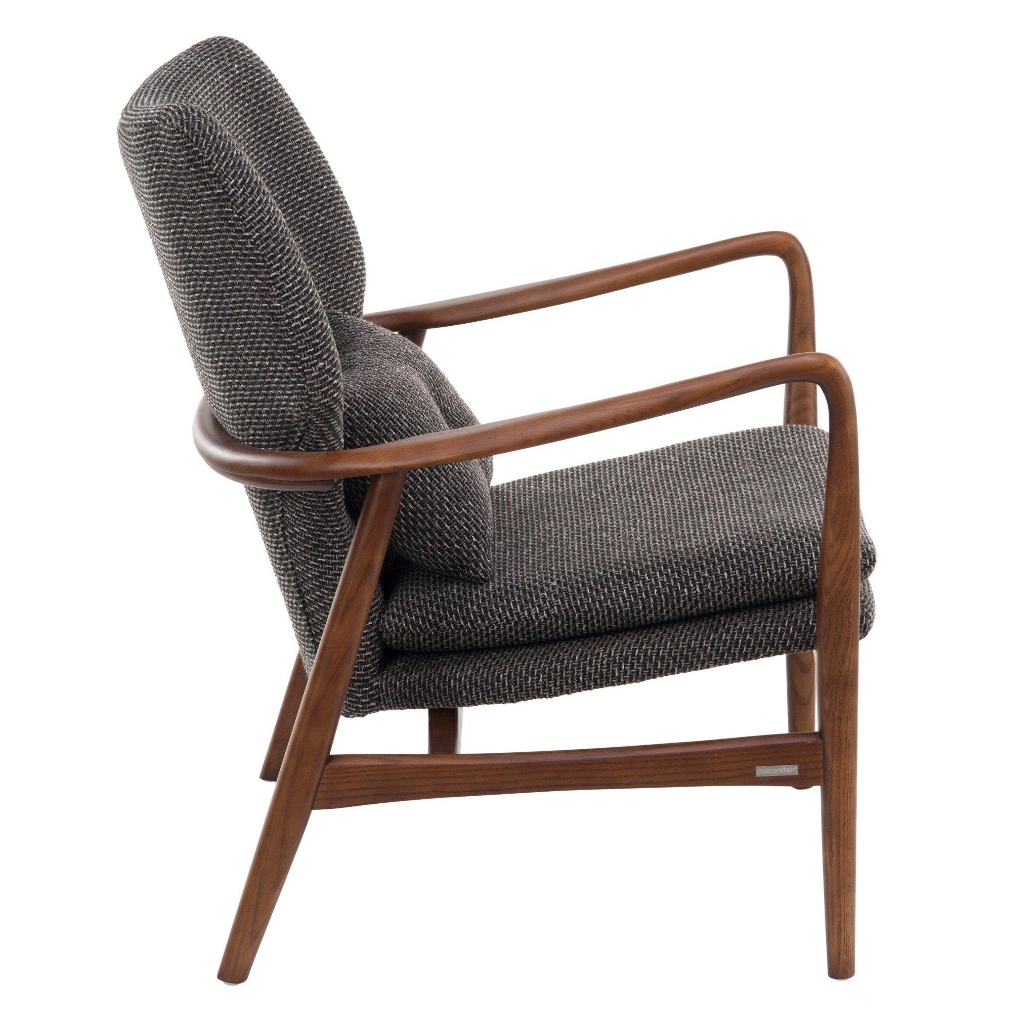 Fotel w tkaninie boucle PEGGY ciemnoszary Pols Potten Eye on Design