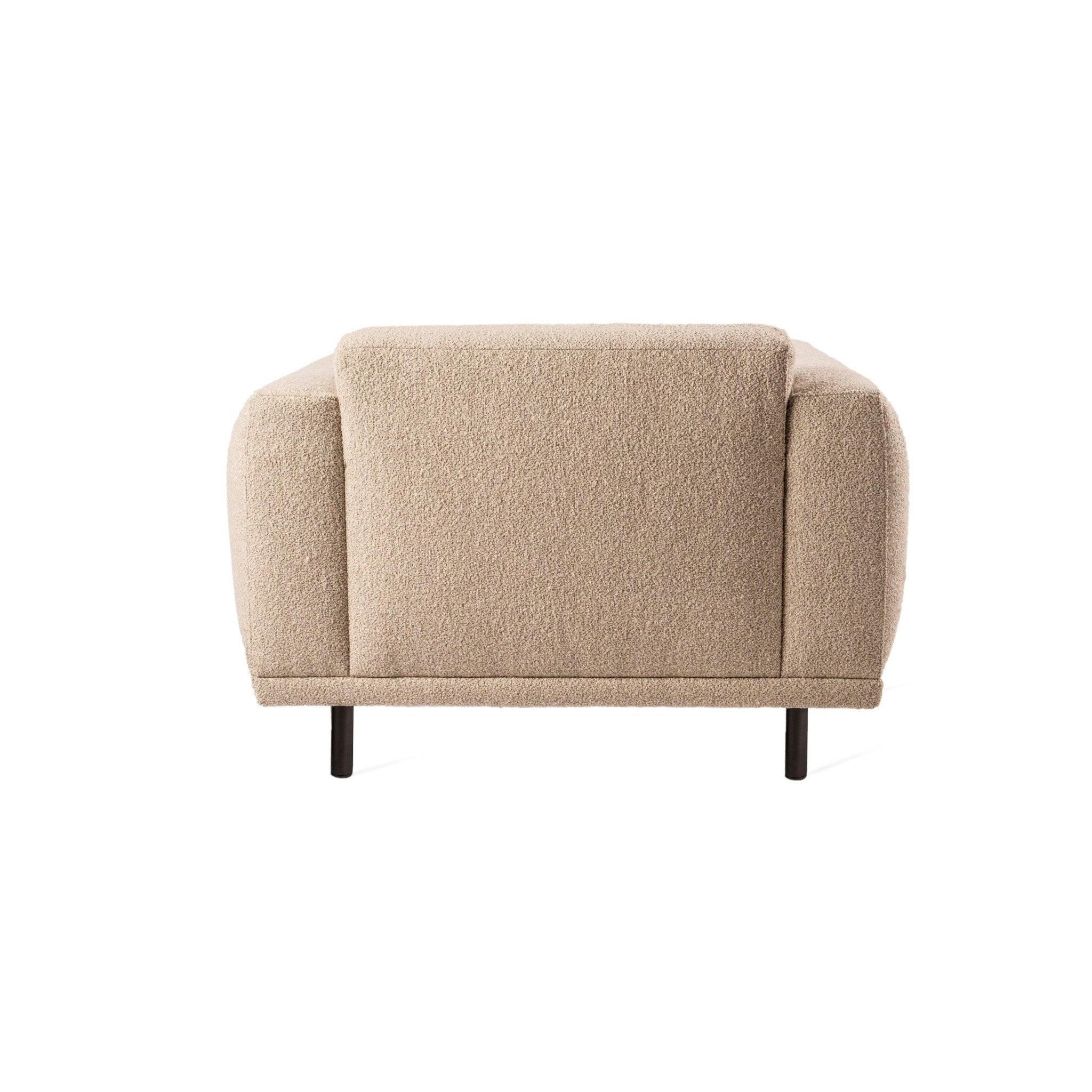 Fotel w tkaninie boucle TEDDY beżowy Pols Potten Eye on Design