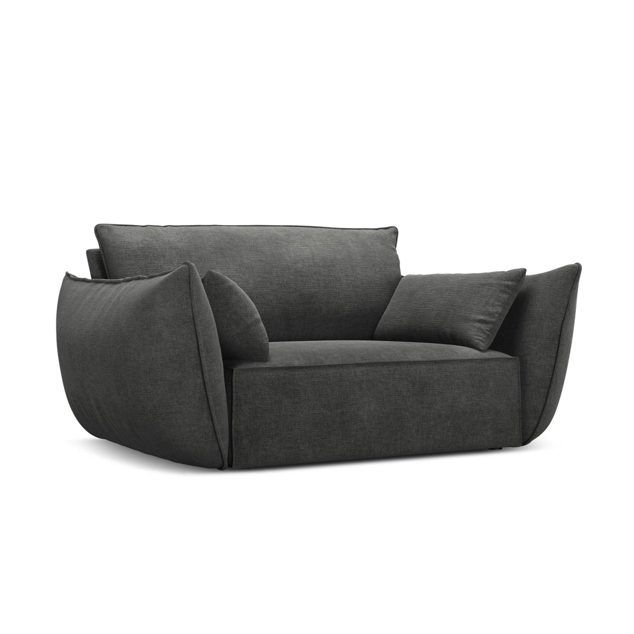 Fotel w tkaninie szenilowej VANDA ciemnoszary Mazzini Sofas Eye on Design