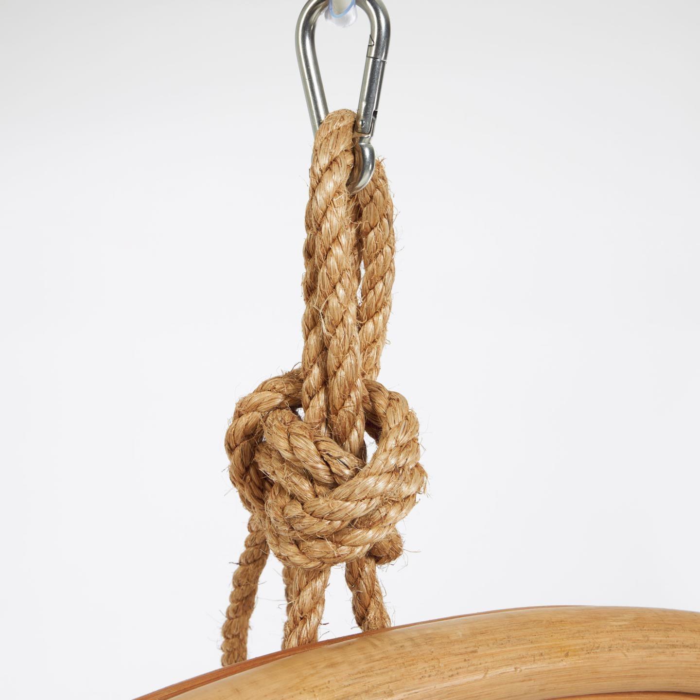 Fotel wiszący EKZTERINA rattanowy z szarą podstawą La Forma Eye on Design