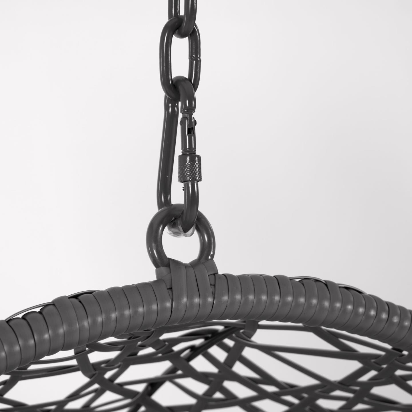 Fotel wiszący FLORINA ciemnoszary z jasnoszarą podstawą La Forma Eye on Design