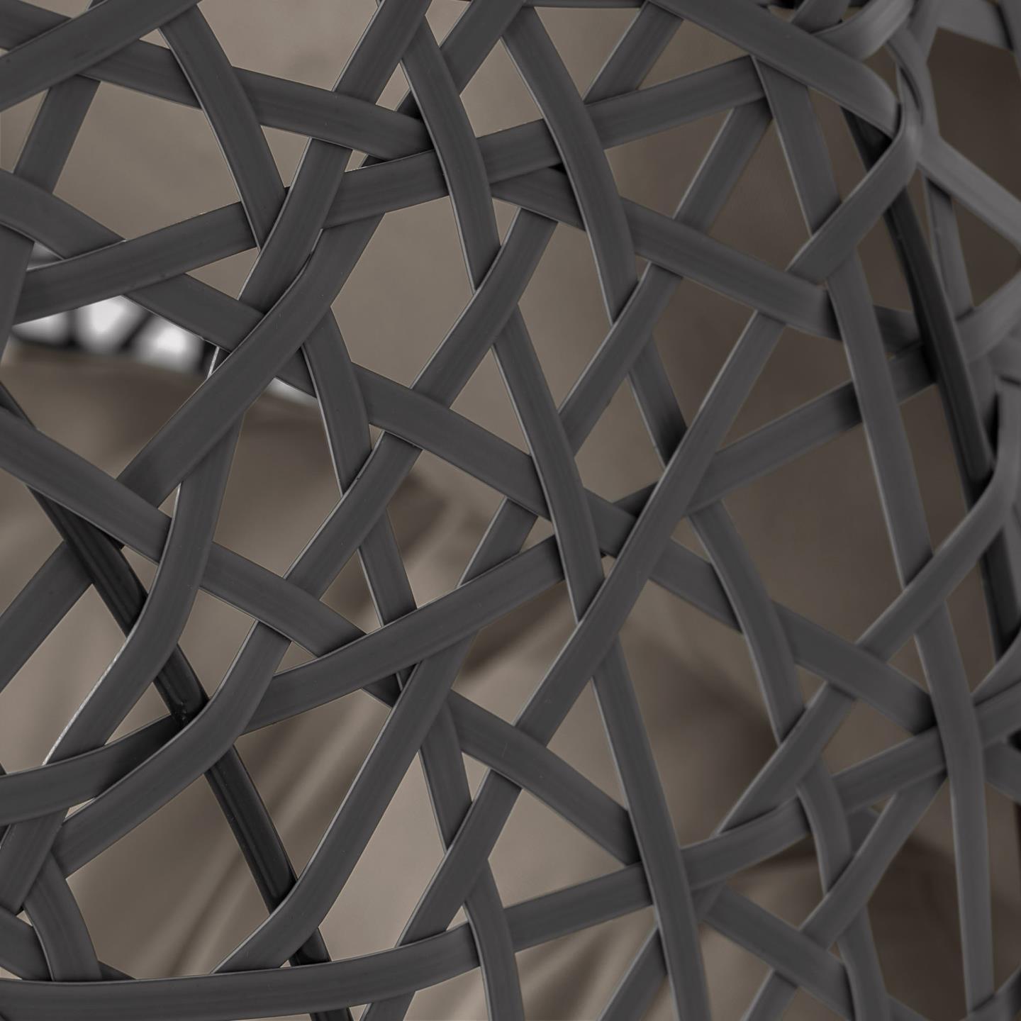 Fotel wiszący FLORINA ciemnoszary z jasnoszarą podstawą La Forma Eye on Design