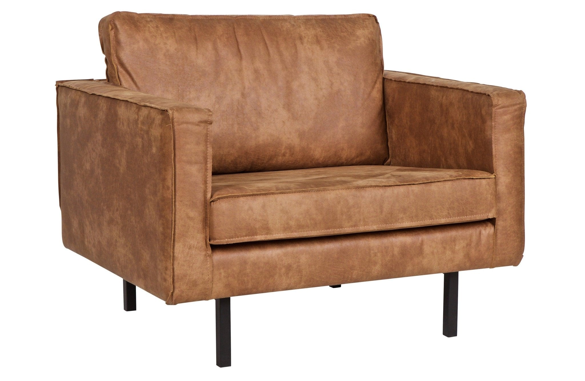 Fotel z ekoskóry RODEO koniakowy Be Pure Eye on Design